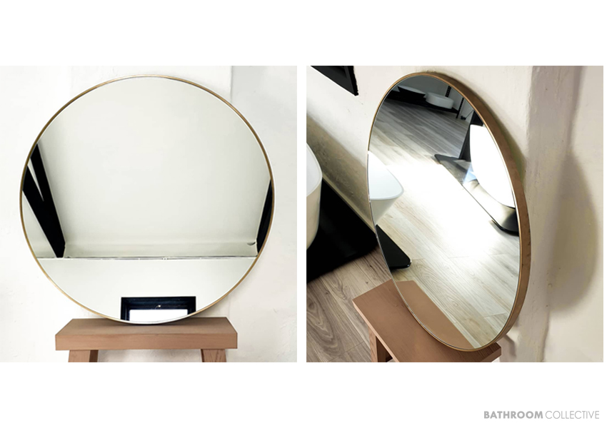 Brass edge mirrors