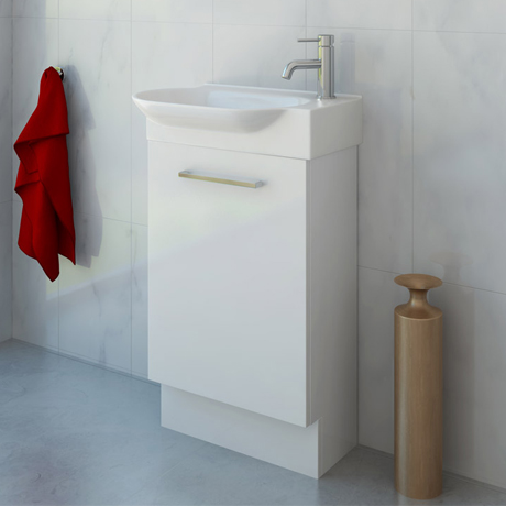 On Leg Corner Vanities