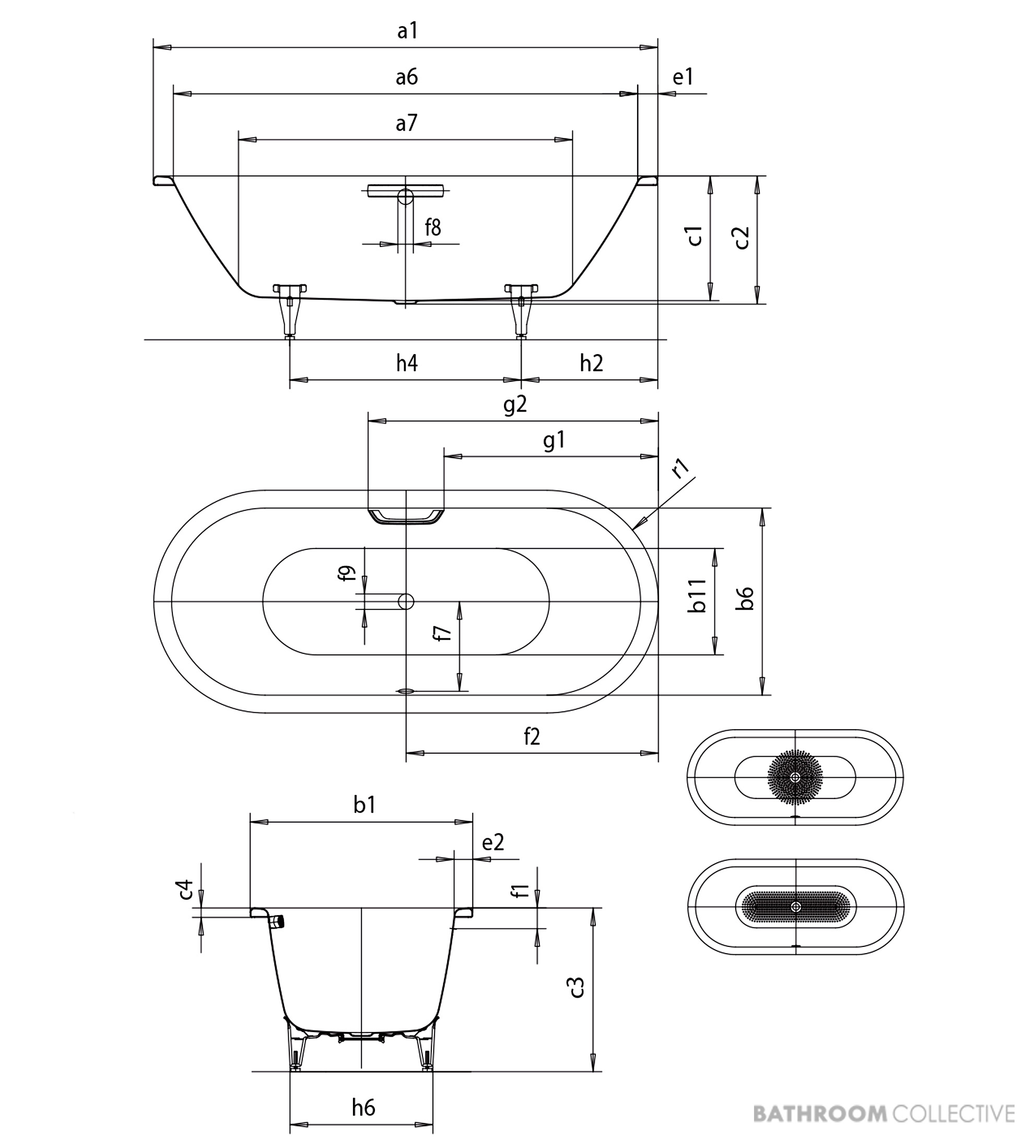 Kaldewei Classic Duo Oval Freestanding Bath & Surround 1800 x 800 x 420mm Alpine White