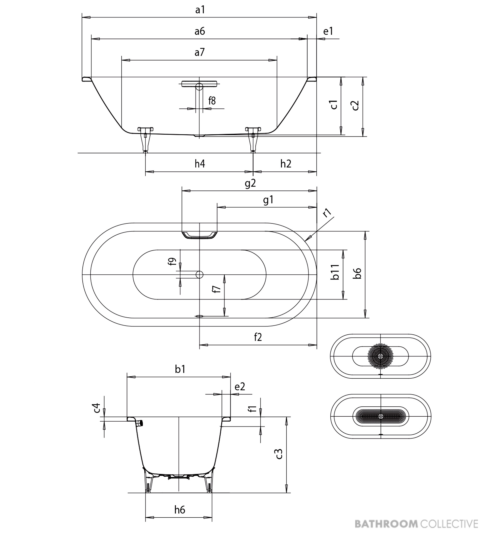 Kaldewei Classic Duo Oval Freestanding Bath & Surround 1700 x 750 x 420mm Alpine White