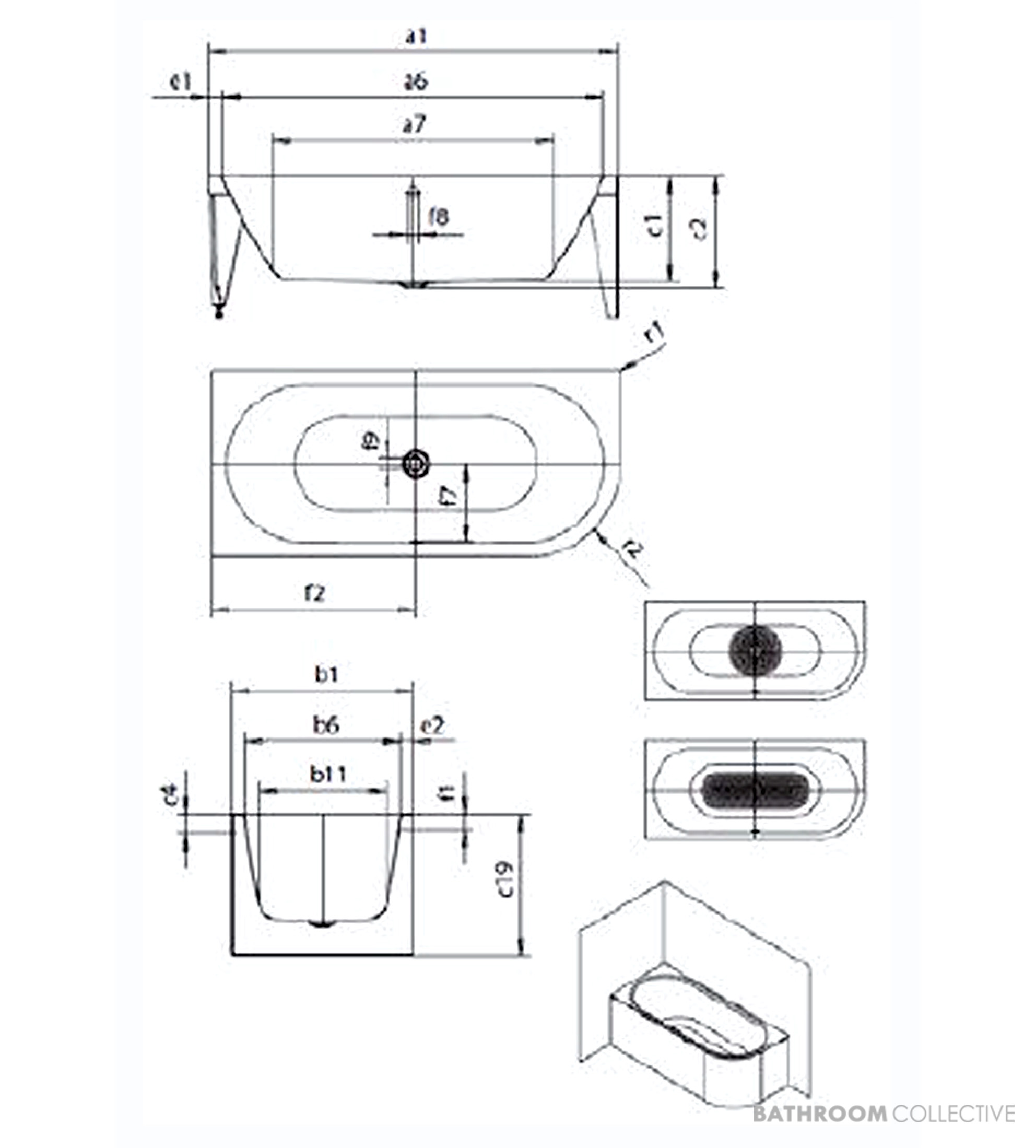 Kaldewei Meisterstuck Centro Duo 1 Freestanding Bath Right 1800 x 800mm, Easyclean Alpine White