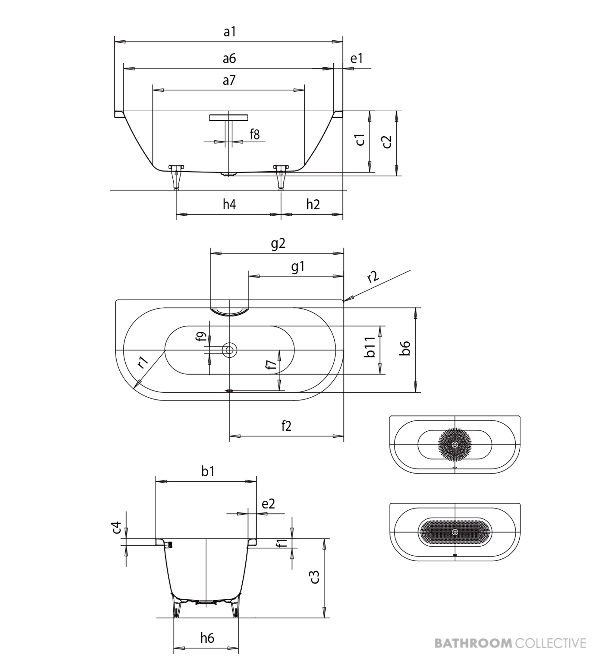 Kaldewei Centro Duo 2 Island Bath 1700 x 750 x 470mm