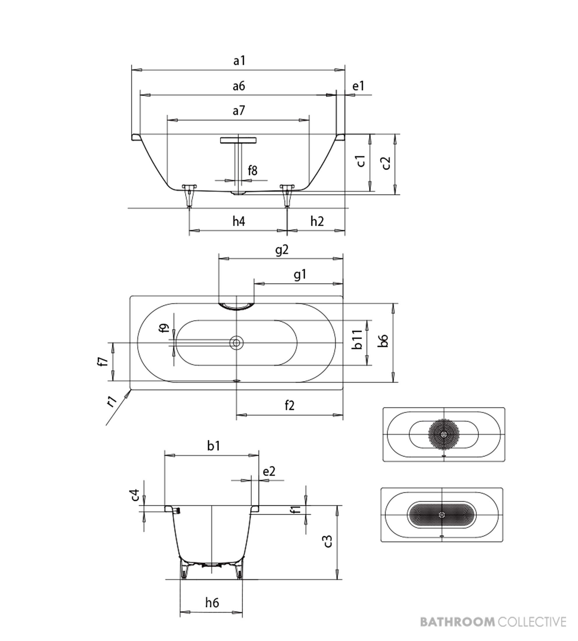 Kaldewei Centro Duo Island Bath 1700 x 750 x 470mm