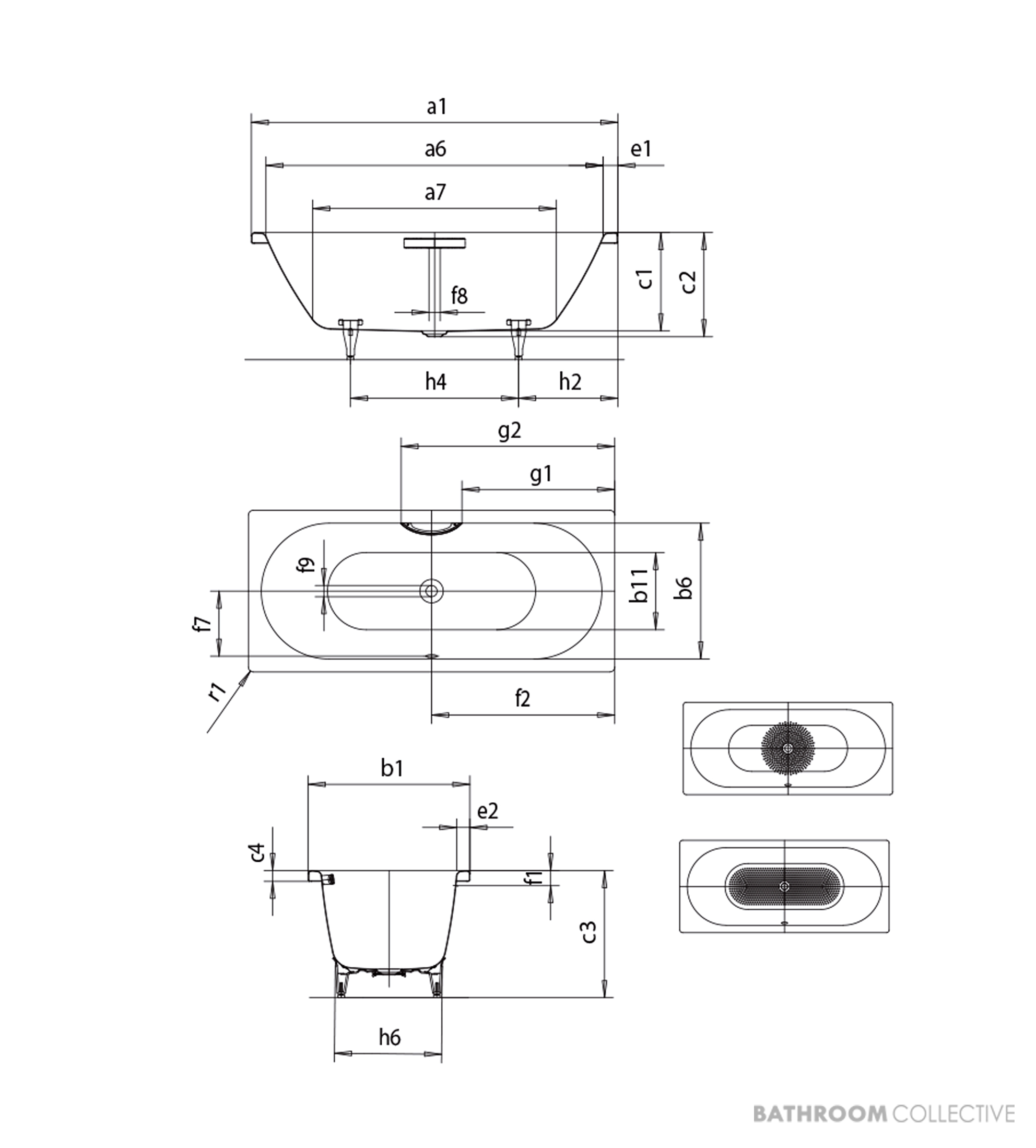 Kaldewei Centro Duo Island Bath 1800 x 800 x 470mm
