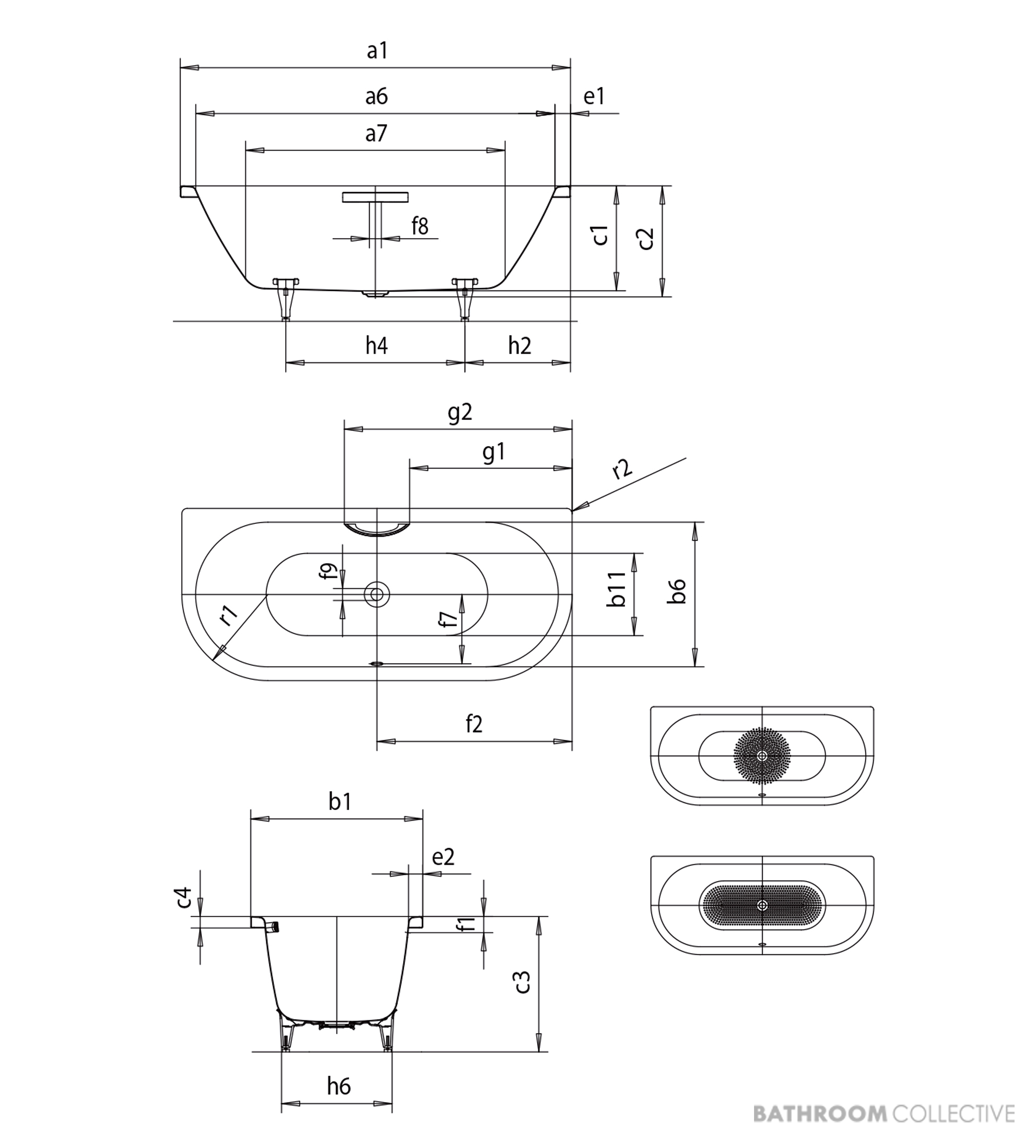 Kaldewei Centro Duo 2 Island Bath 1800 x 800 x 470mm