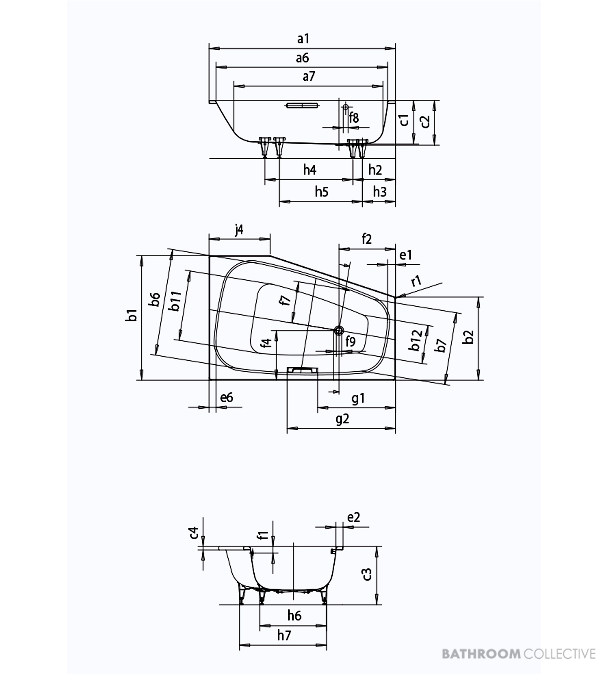 Kaldewei Plaza Duo Island Bath Left 1800 x 1200 x 430mm