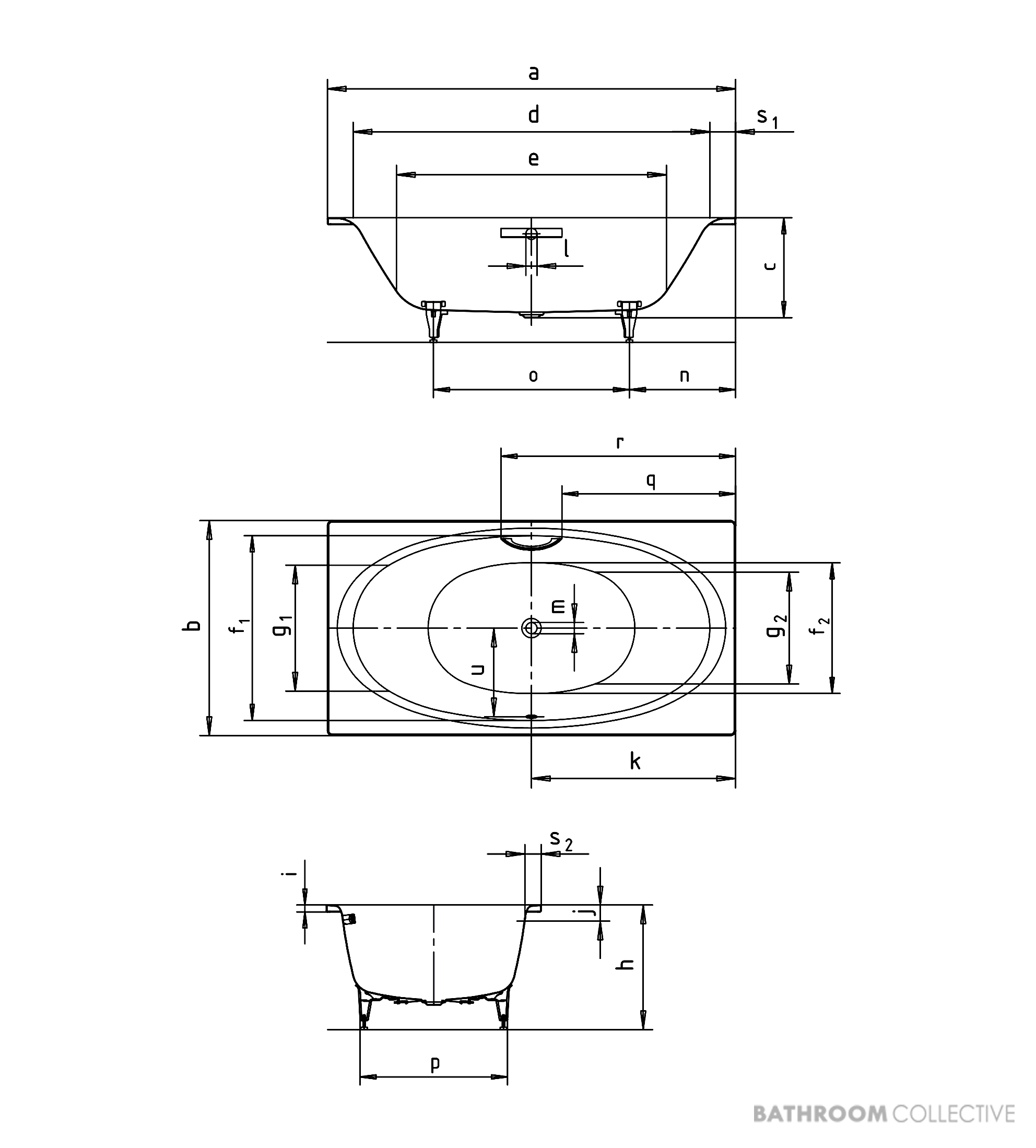 Kaldewei Ellipso Duo Island Bath 1900 x 1000 x 450mm