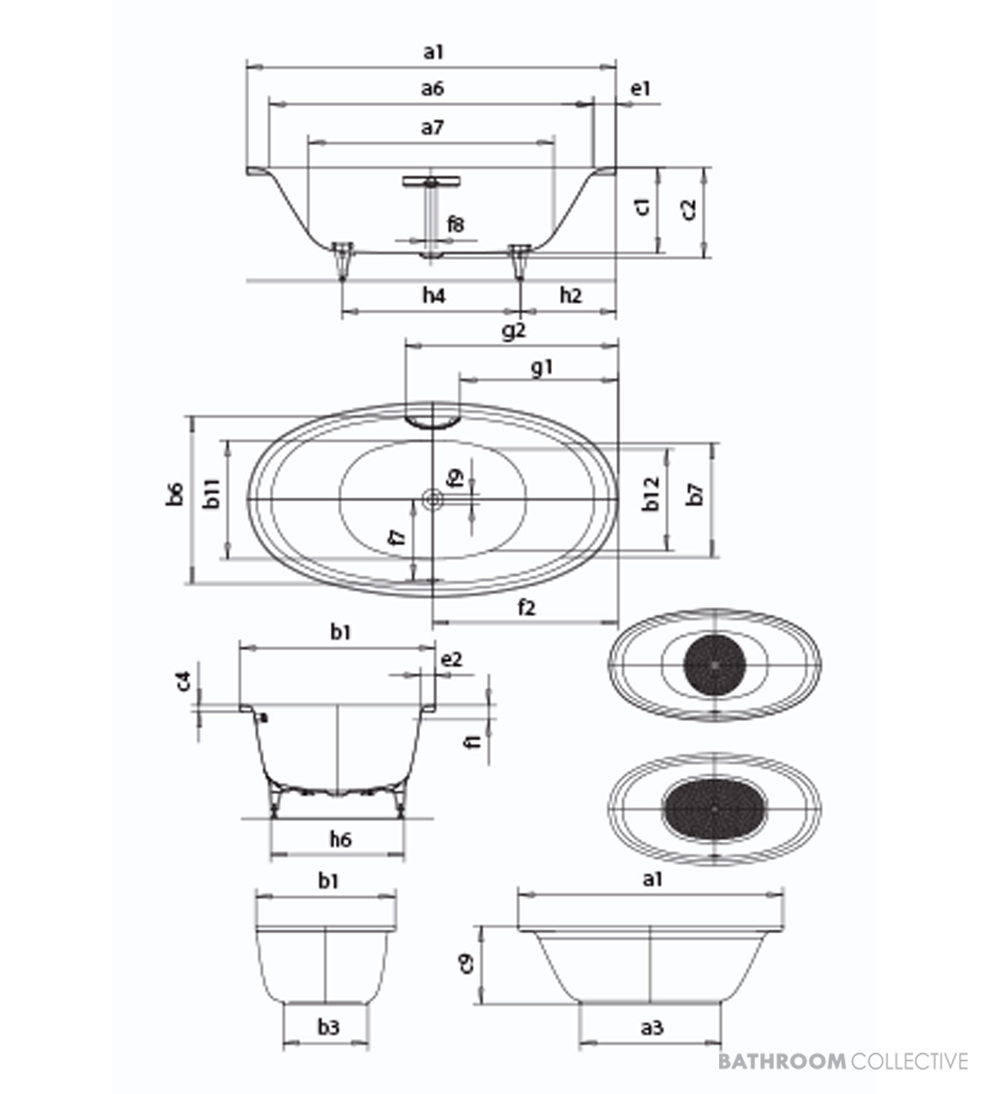 Kaldewei Ellipso Duo Oval Freestanding Bath 1900 x 1000 x 450mm Alpine White