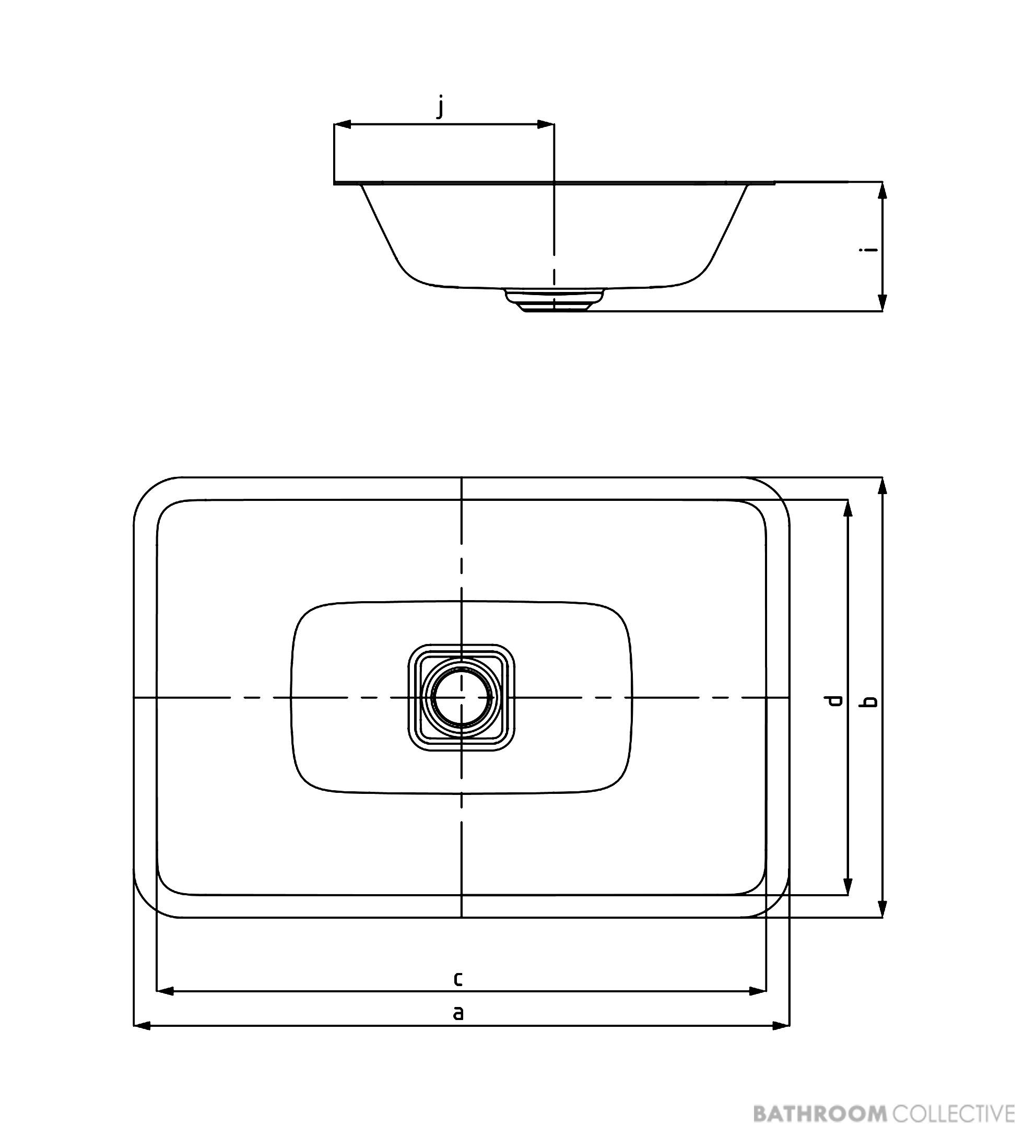 Kaldewei Cono Undercounter Washbasin 869 x 382mm, Freeflow Waste