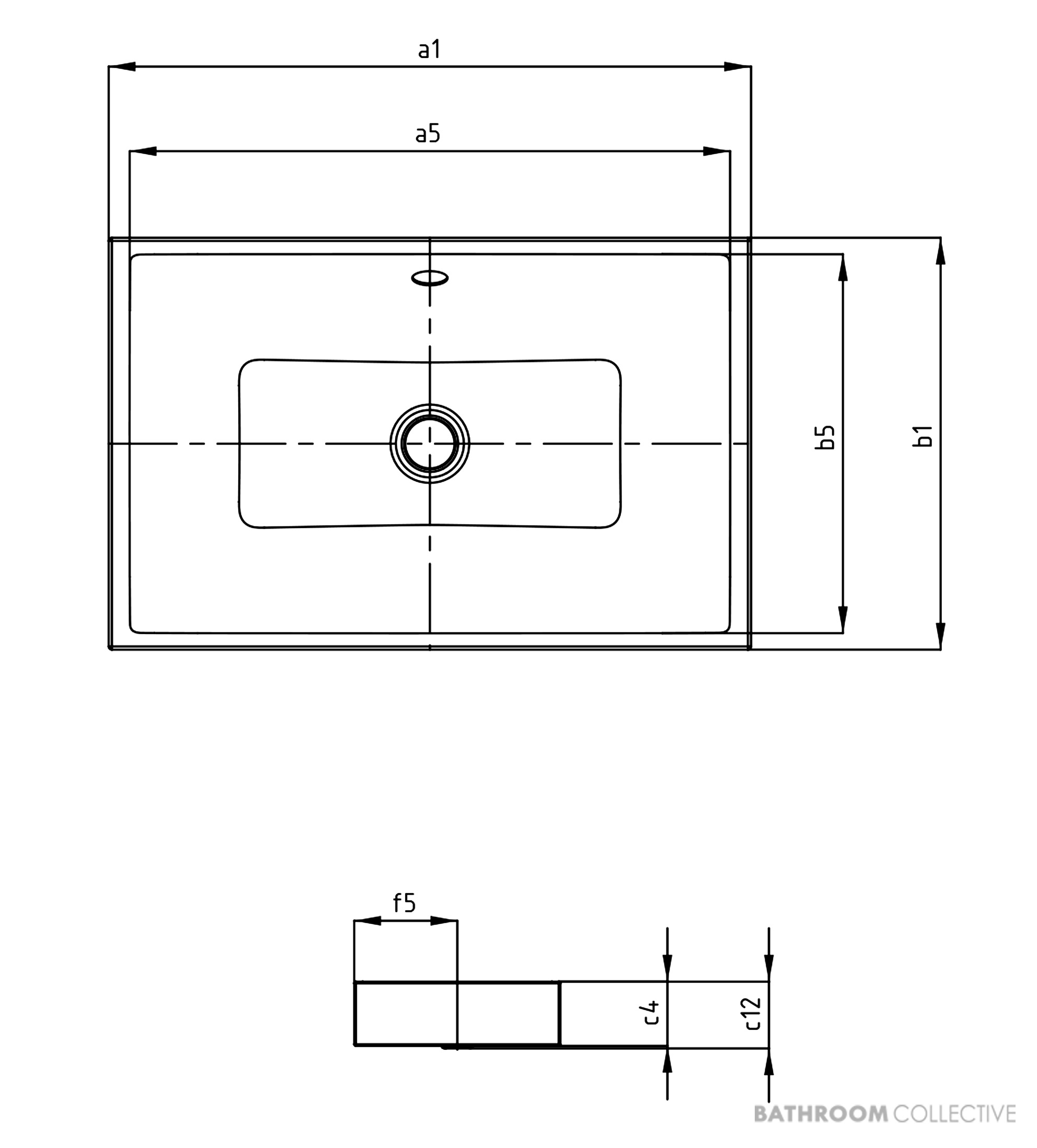 Kaldewei Puro S Countertop Washbasin 1TH 600 x 385 x 120mm