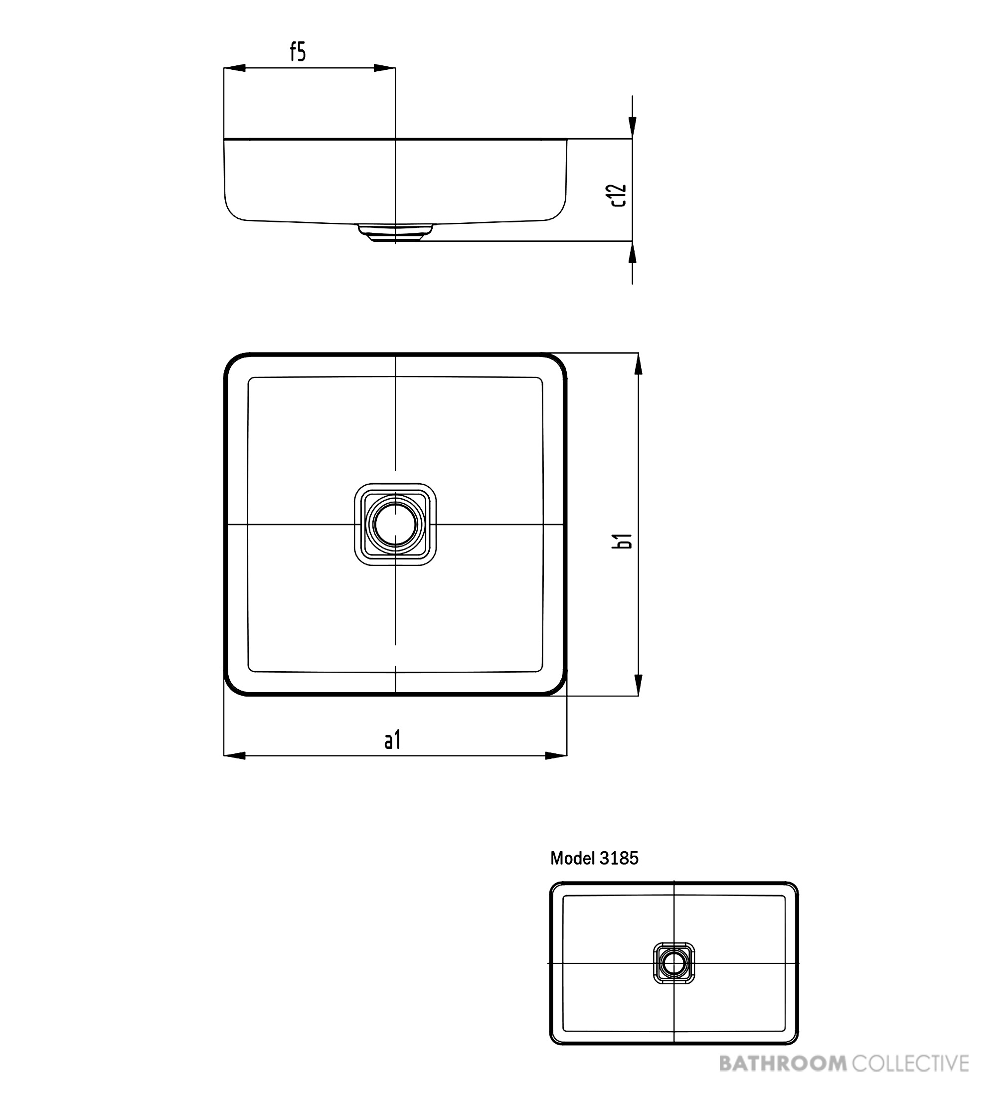 Kaldewei Miena Washbowl 580 x 380mm, Easyclean, Freeflow Waste
