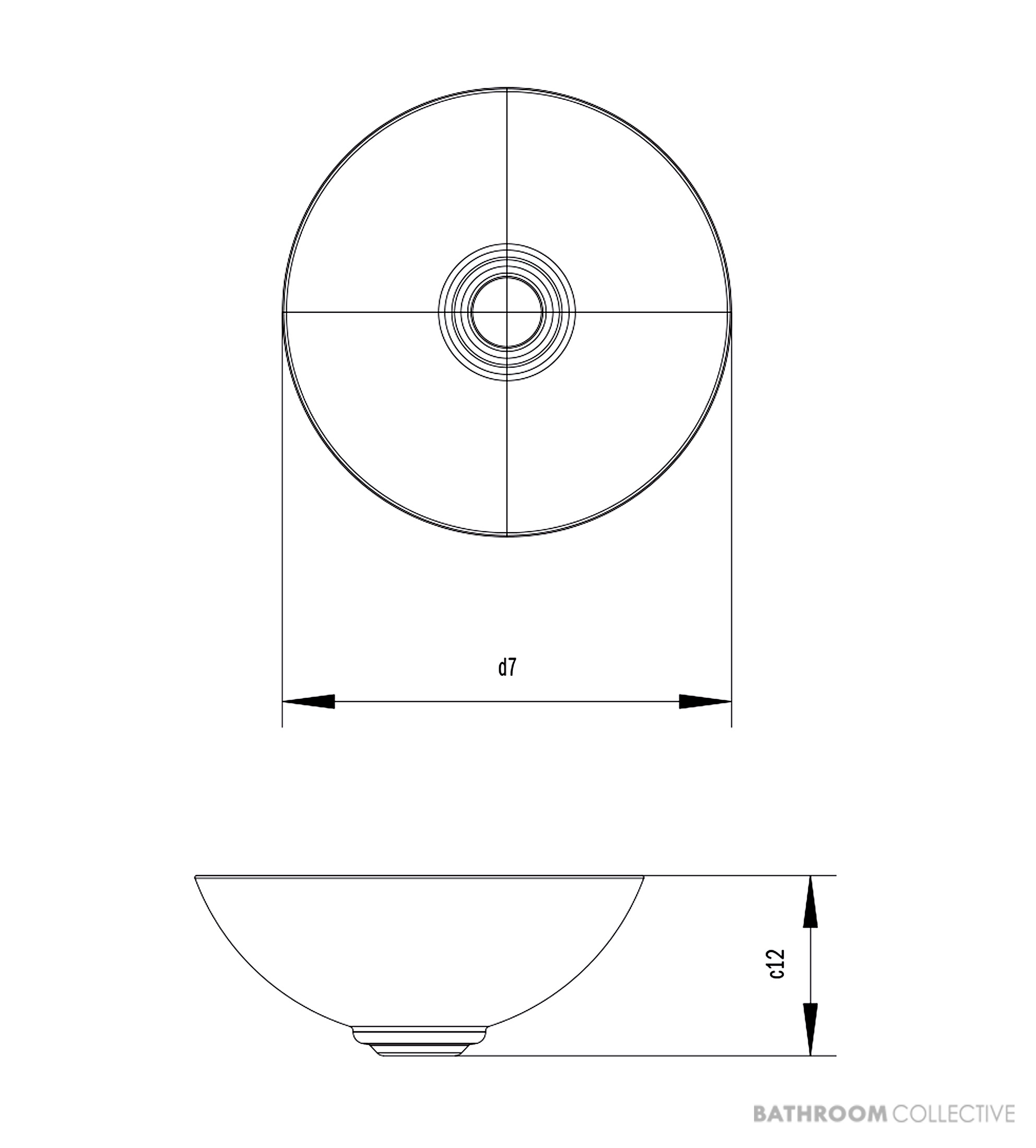 Kaldewei Avellino Washbowl 300mm Diameter, Easyclean, Freeflow Waste