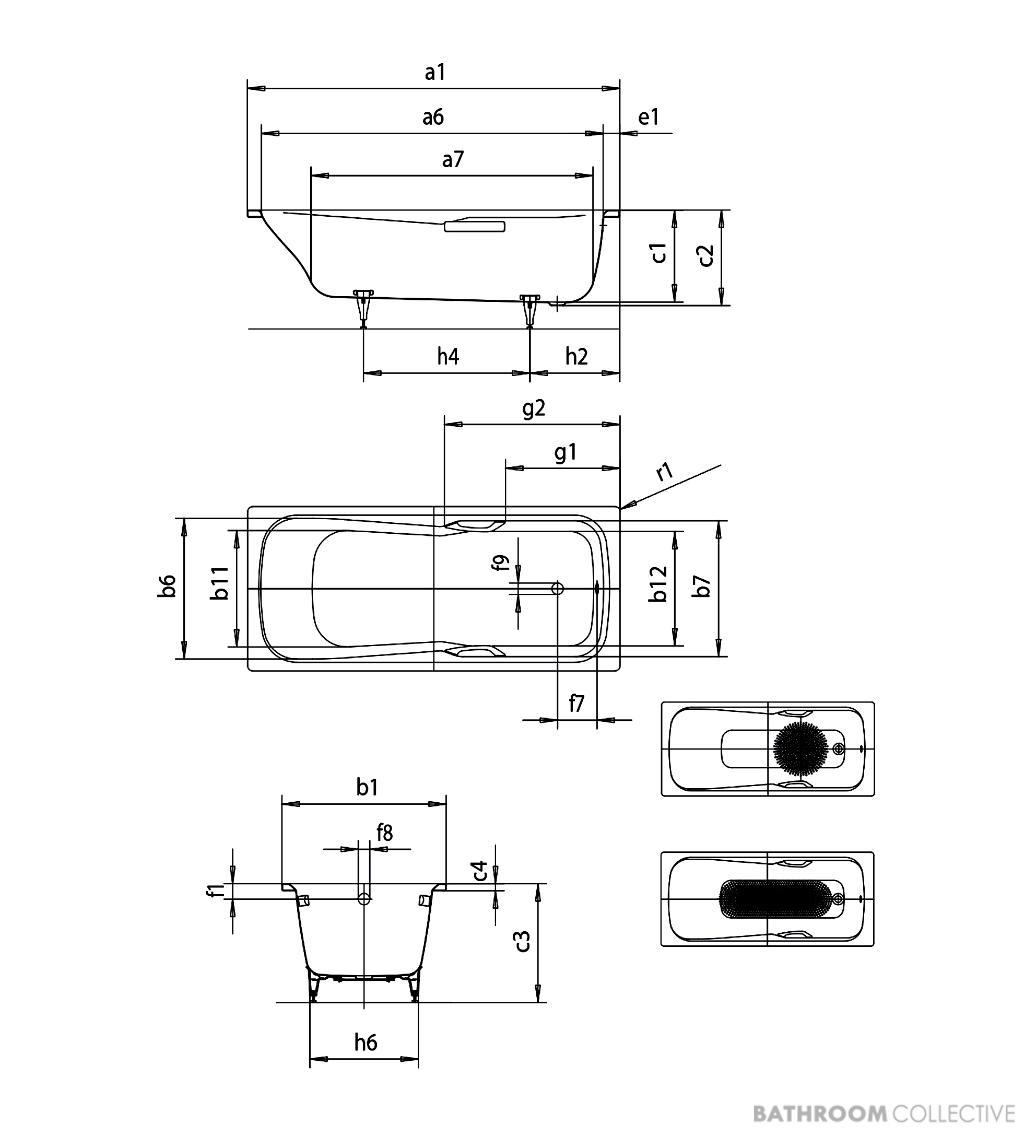 Kaldewei Dyna Set Island Bath 1800 x 800 x 430mm