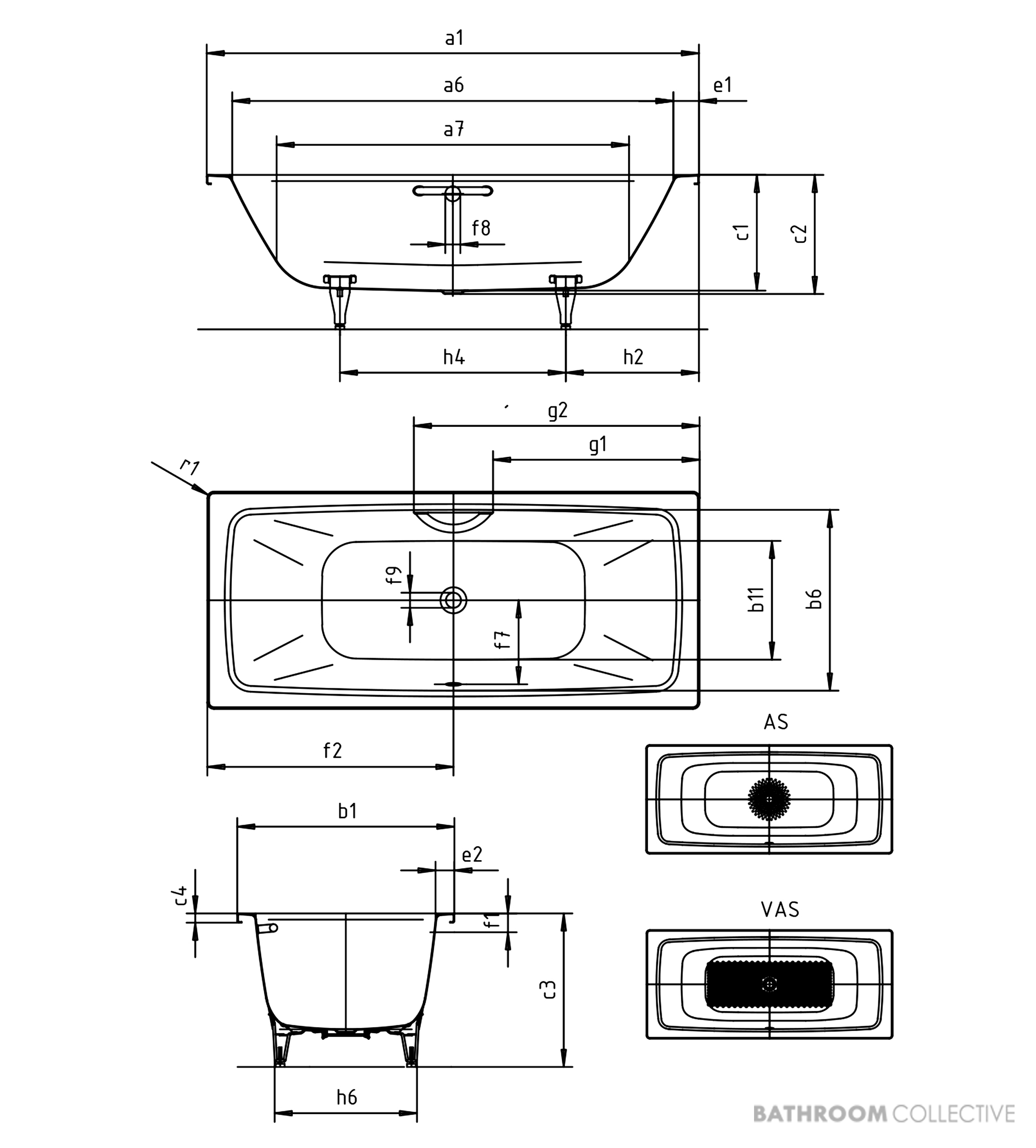 Kaldewei Cayono Duo Island Bath 1800 x 800 x 400mm