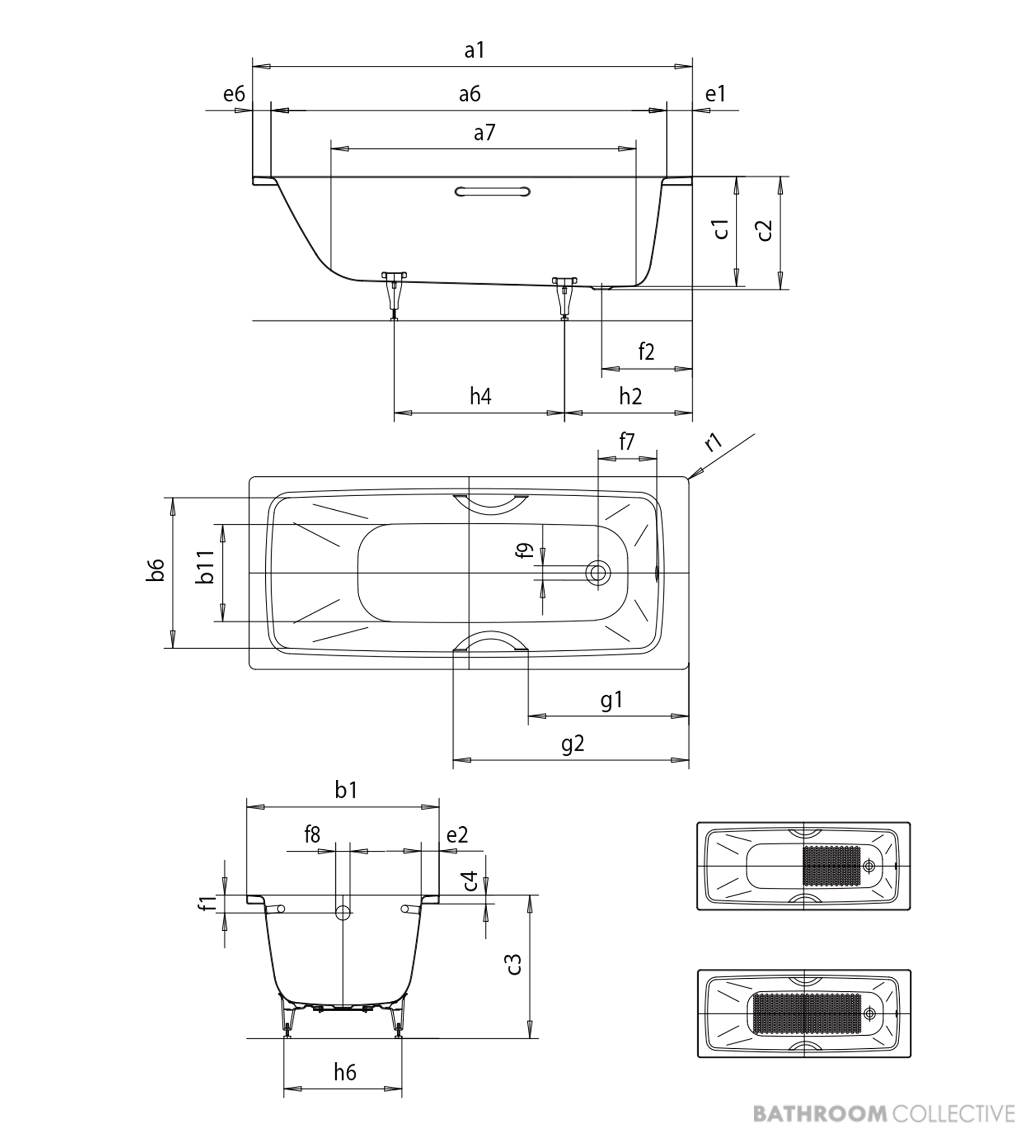 Kaldewei Cayono Island Bath 1700 x 700 x 400mm