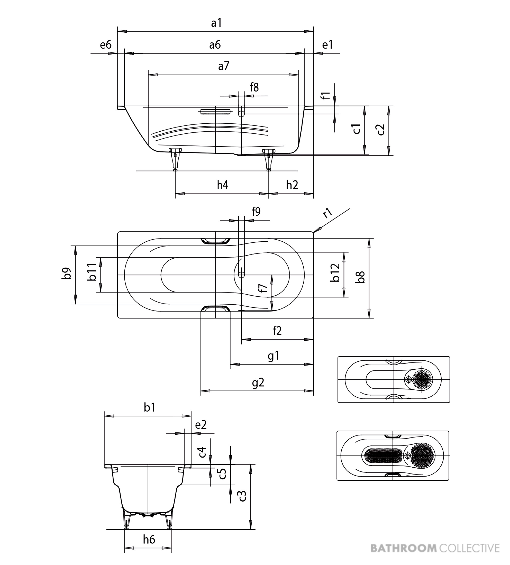 Kaldewei Vaio Set Island Bath 1800 x 800 x 430mm