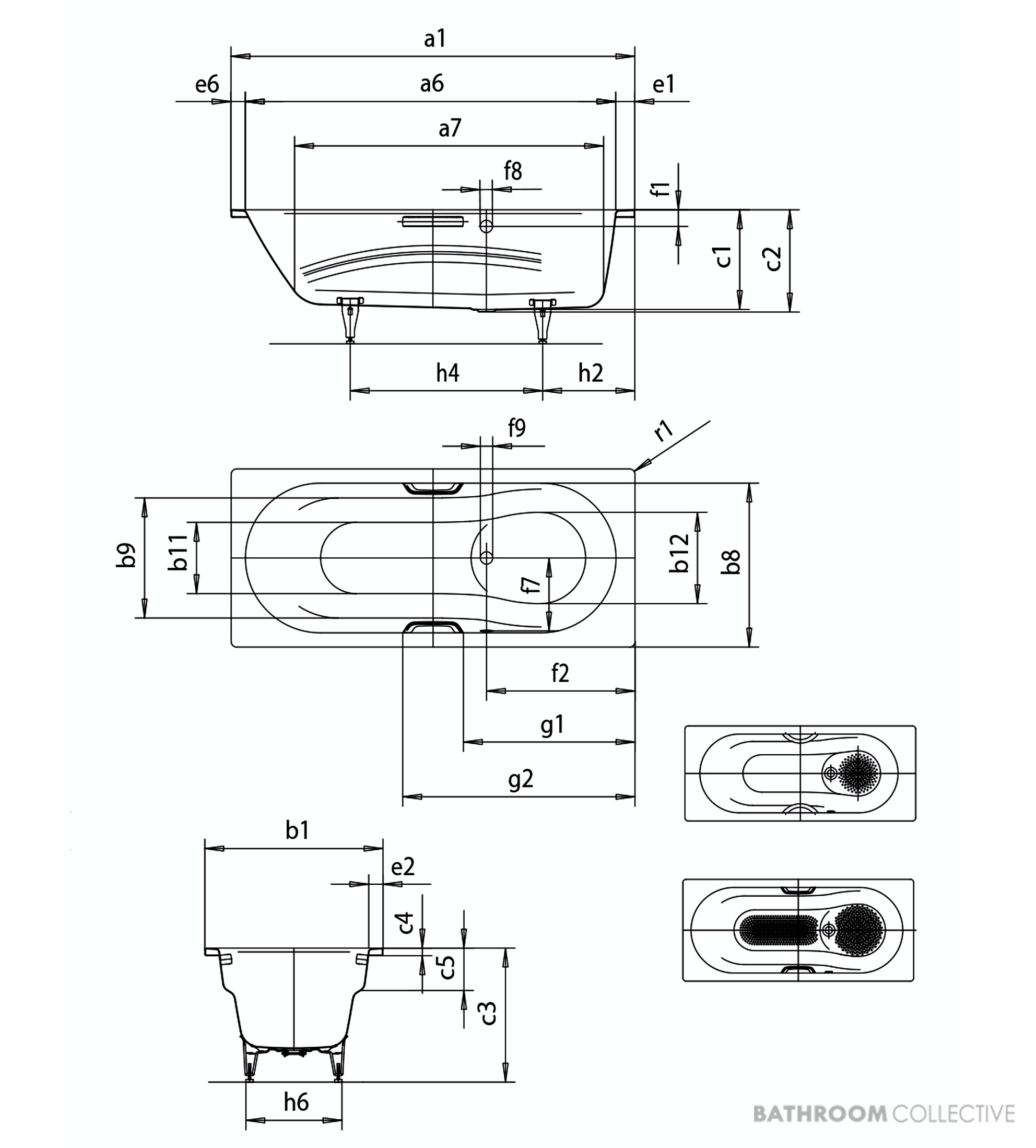 Kaldewei Vaio Set Island Bath 1700 x 750 x 430mm