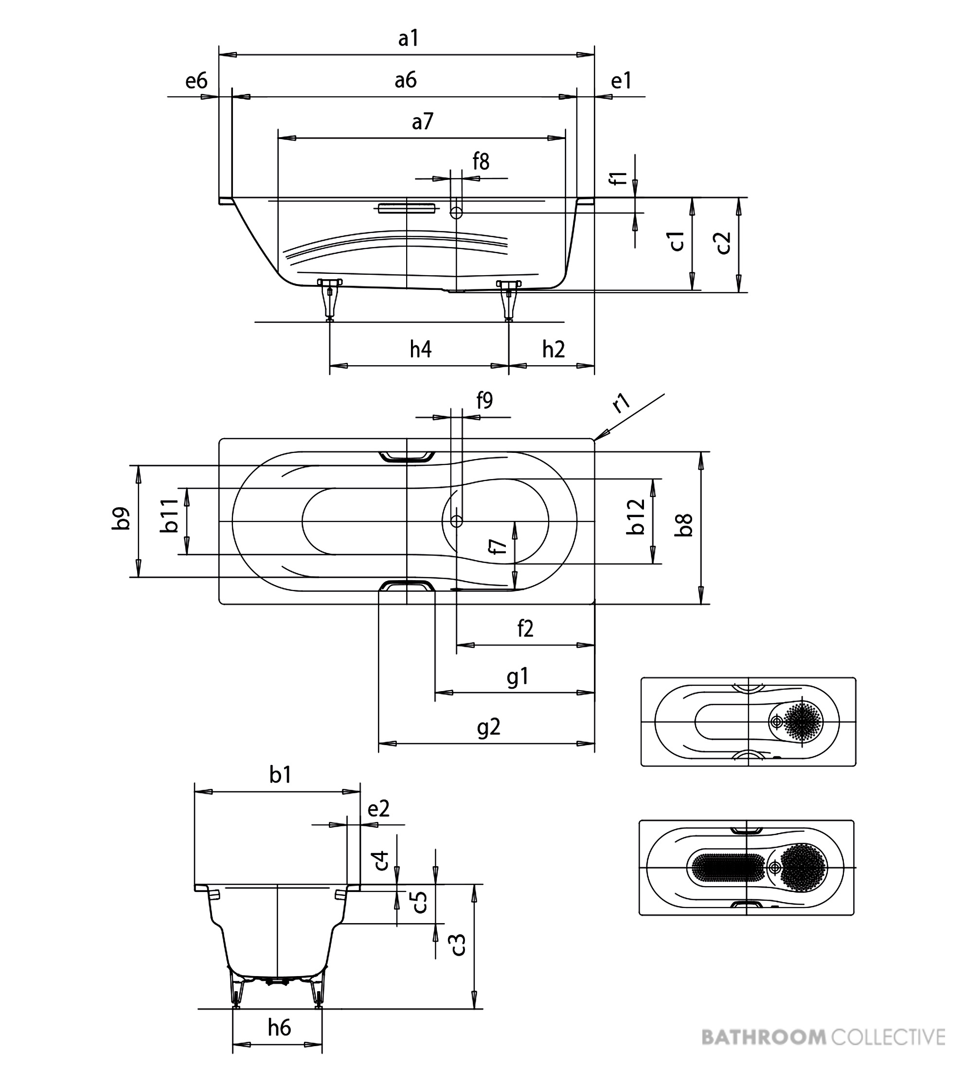 Kaldewei Vaio Set Island Bath 1600 x 700 x 430mm