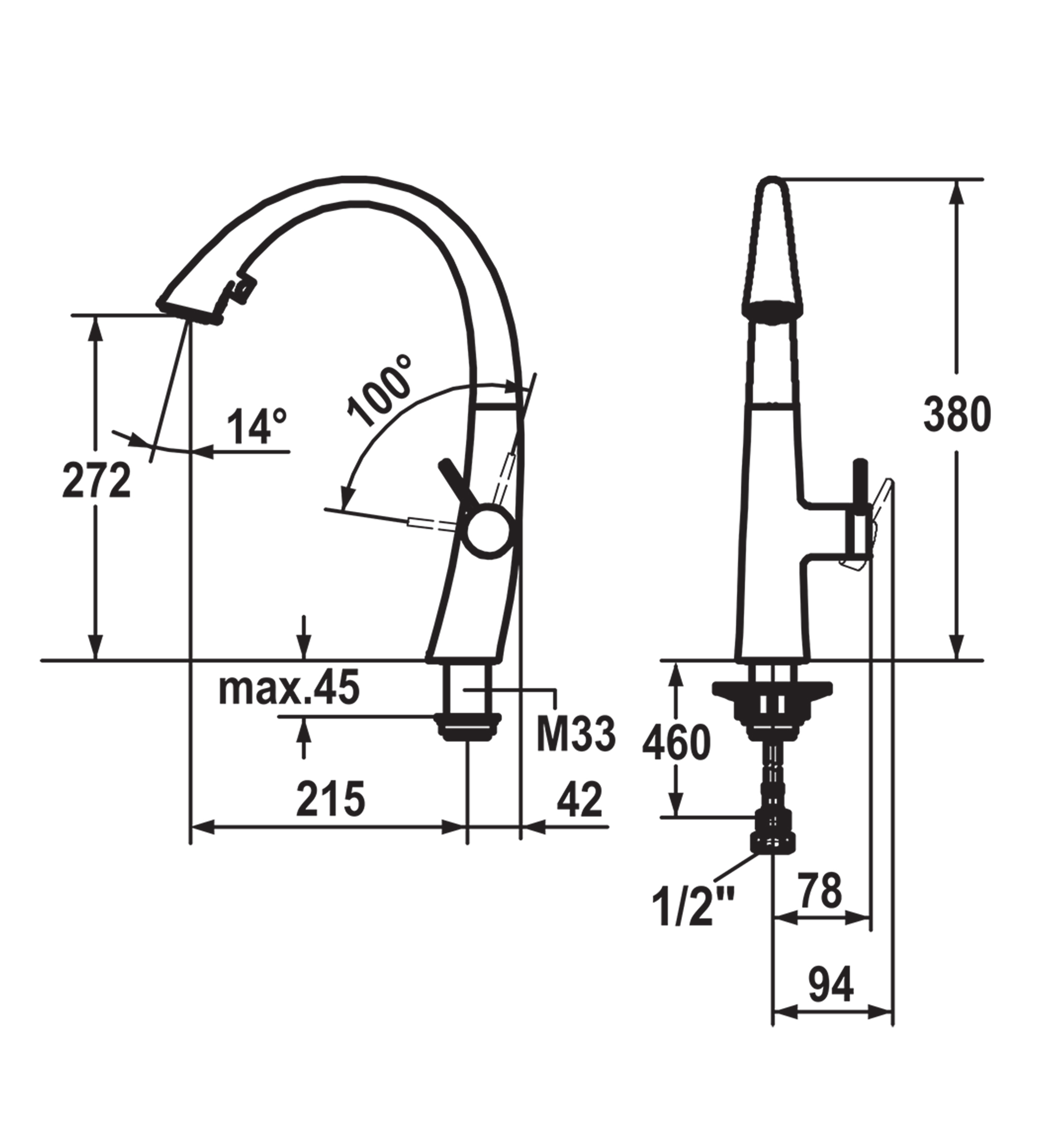 KWC Zoe Pull-Out Spray Sink Mixer with Light - Stainless Steel