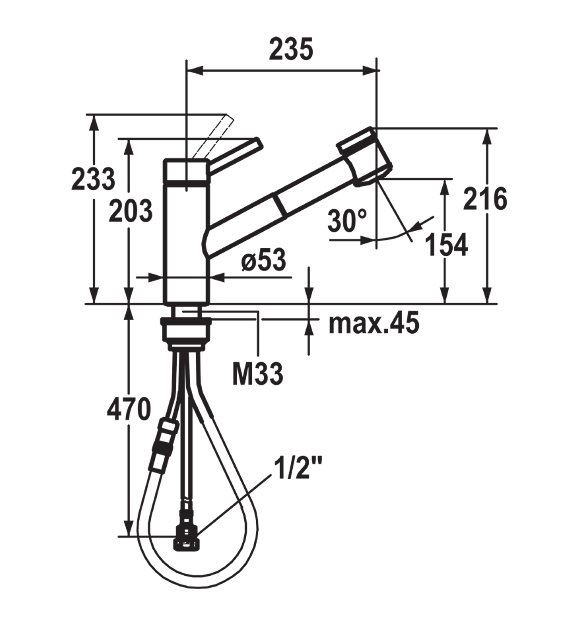 KWC Inox Pull-Out Spray Sink Mixer - Stainless Steel