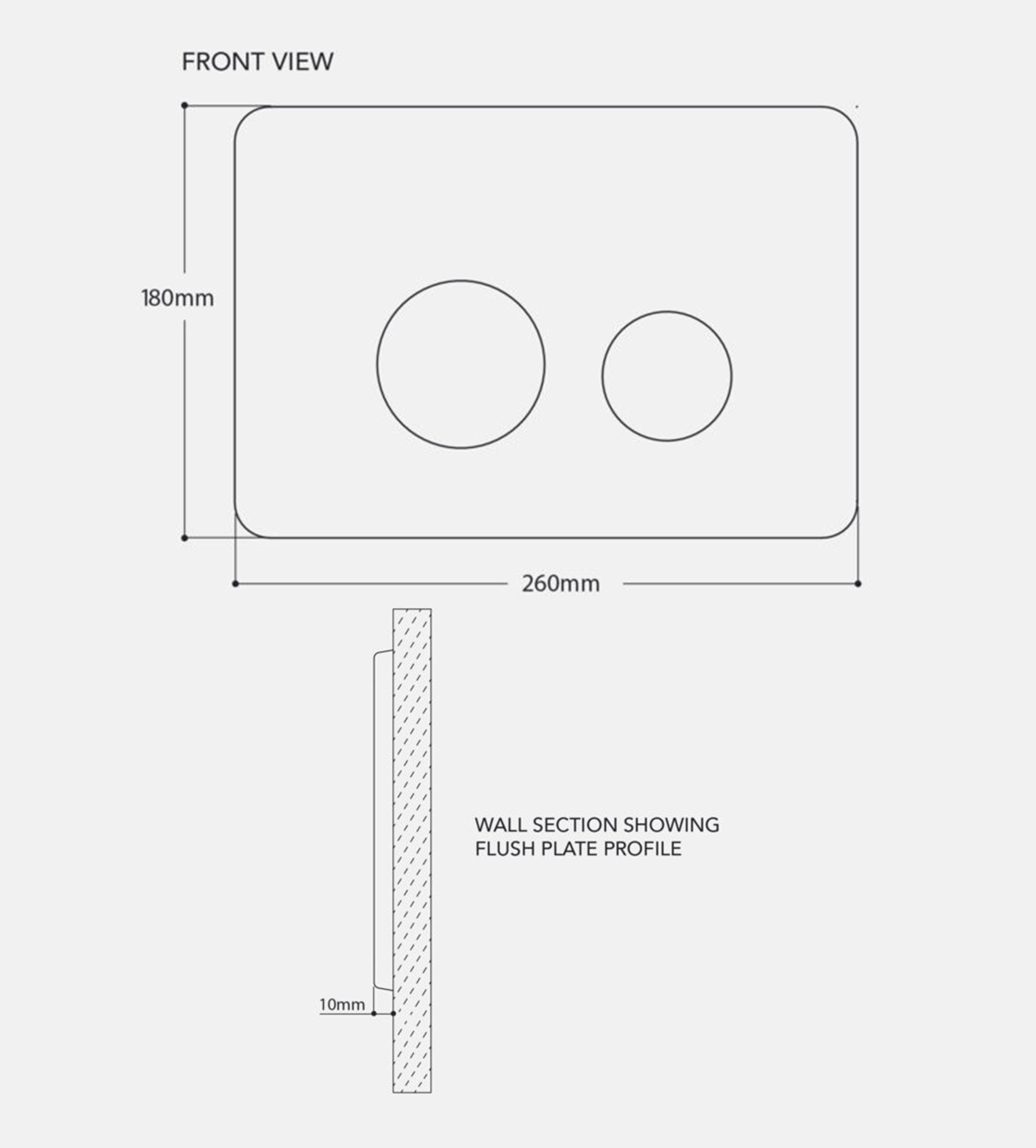 Expella Elegance Flush Plate Matt White