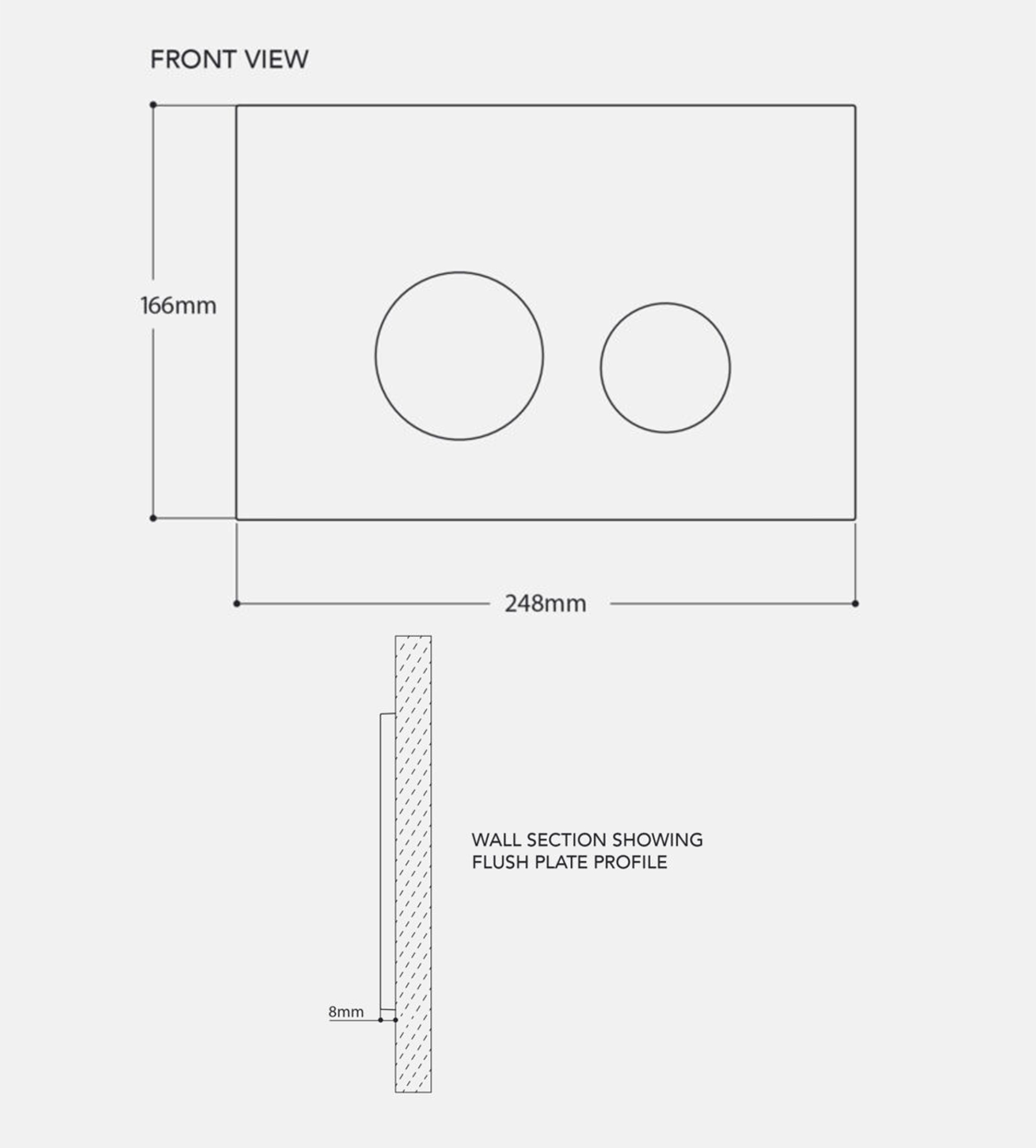 Expella Standard Round Flush Plate Chrome