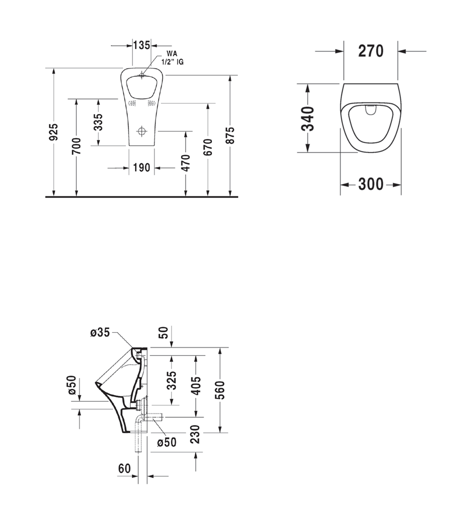 Duravit Durastyle Urinal, Alpine White