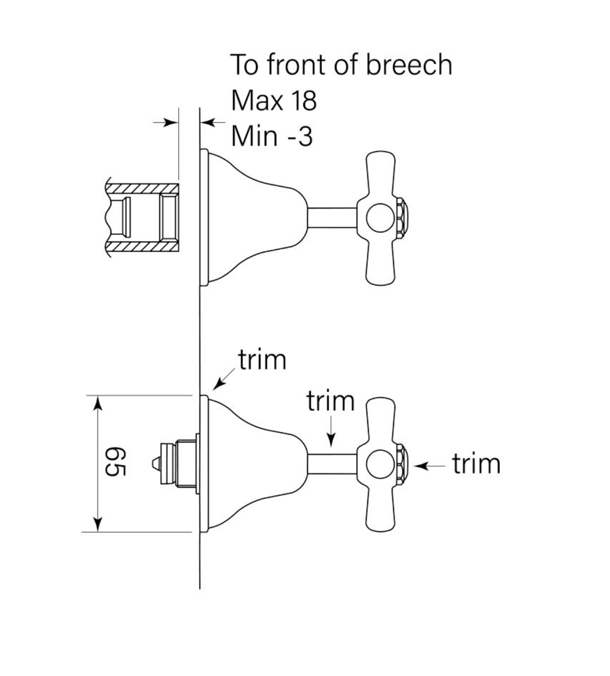 Faucet Strommen Cascade Wall Tap Pr, Cross
