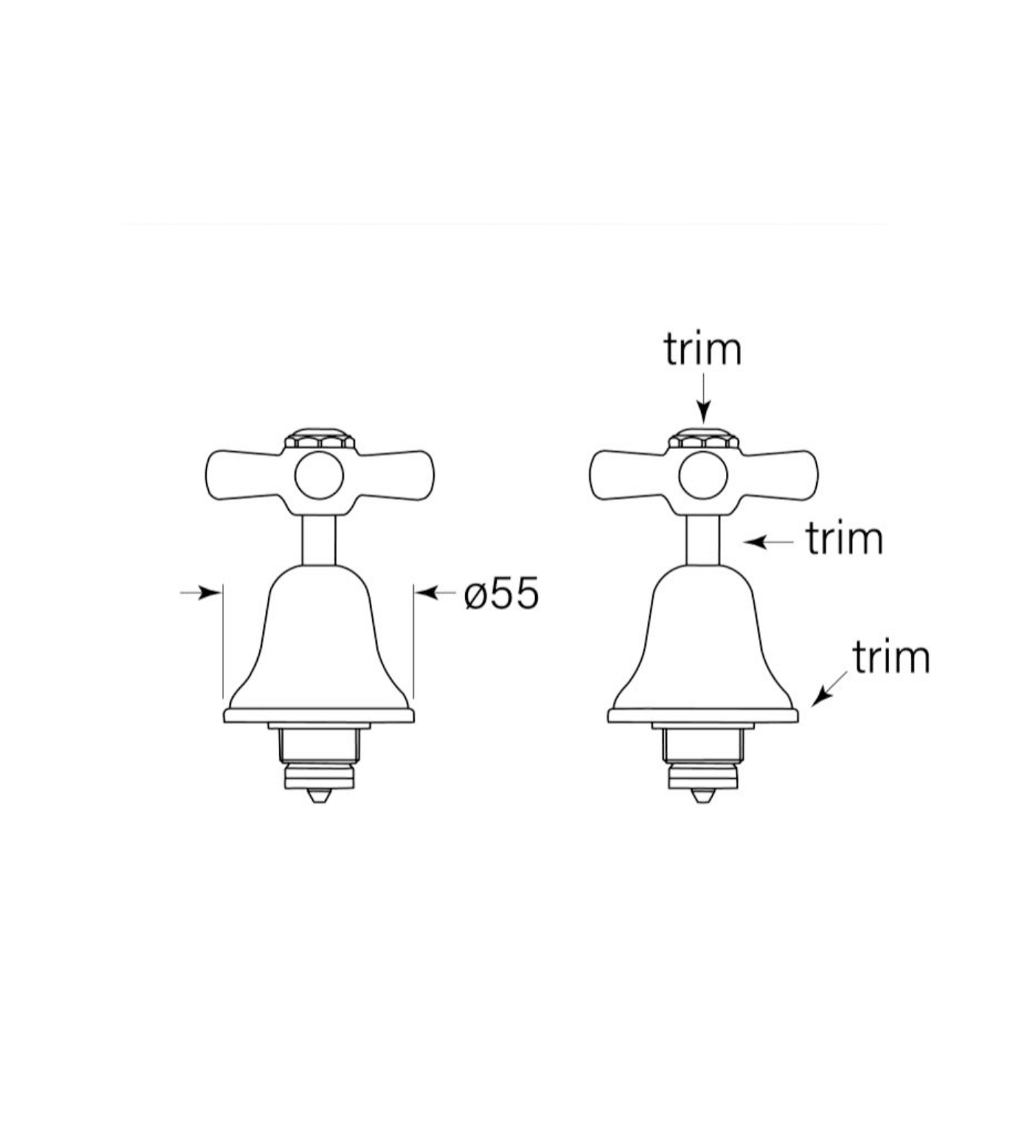 Faucet Strommen Cascade Hob Tap Pr, Cross
