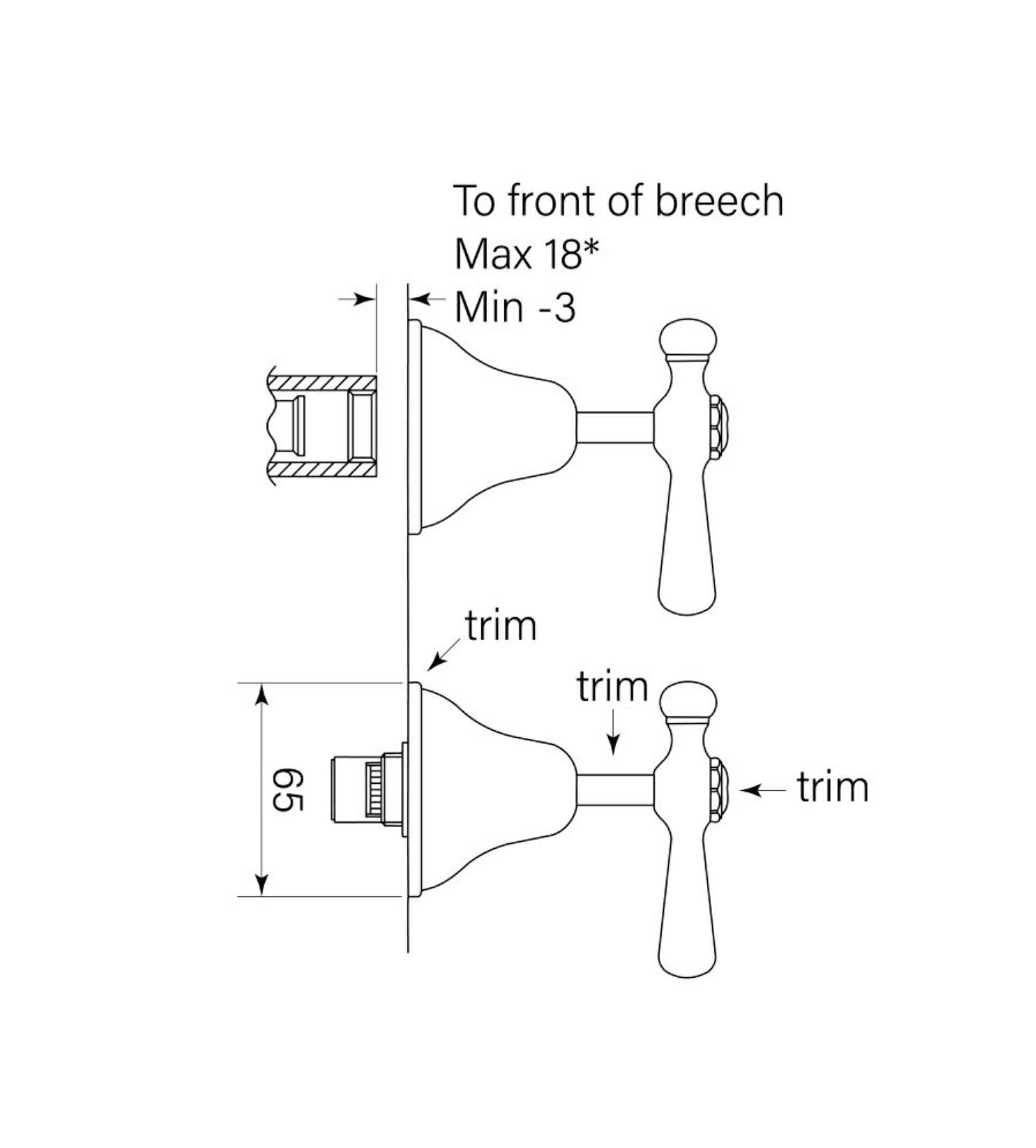 Faucet Strommen Cascade Wall Tap Pr, Cd Lever
