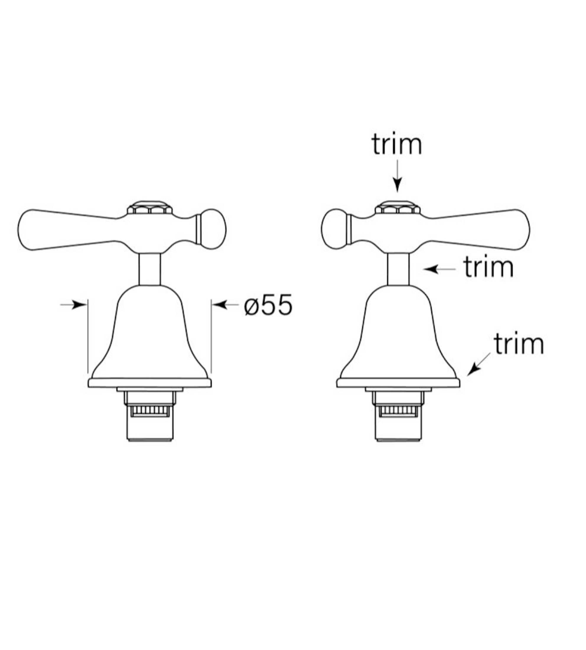 Faucet Strommen Cascade Hob Tap Pr, Cd Lever