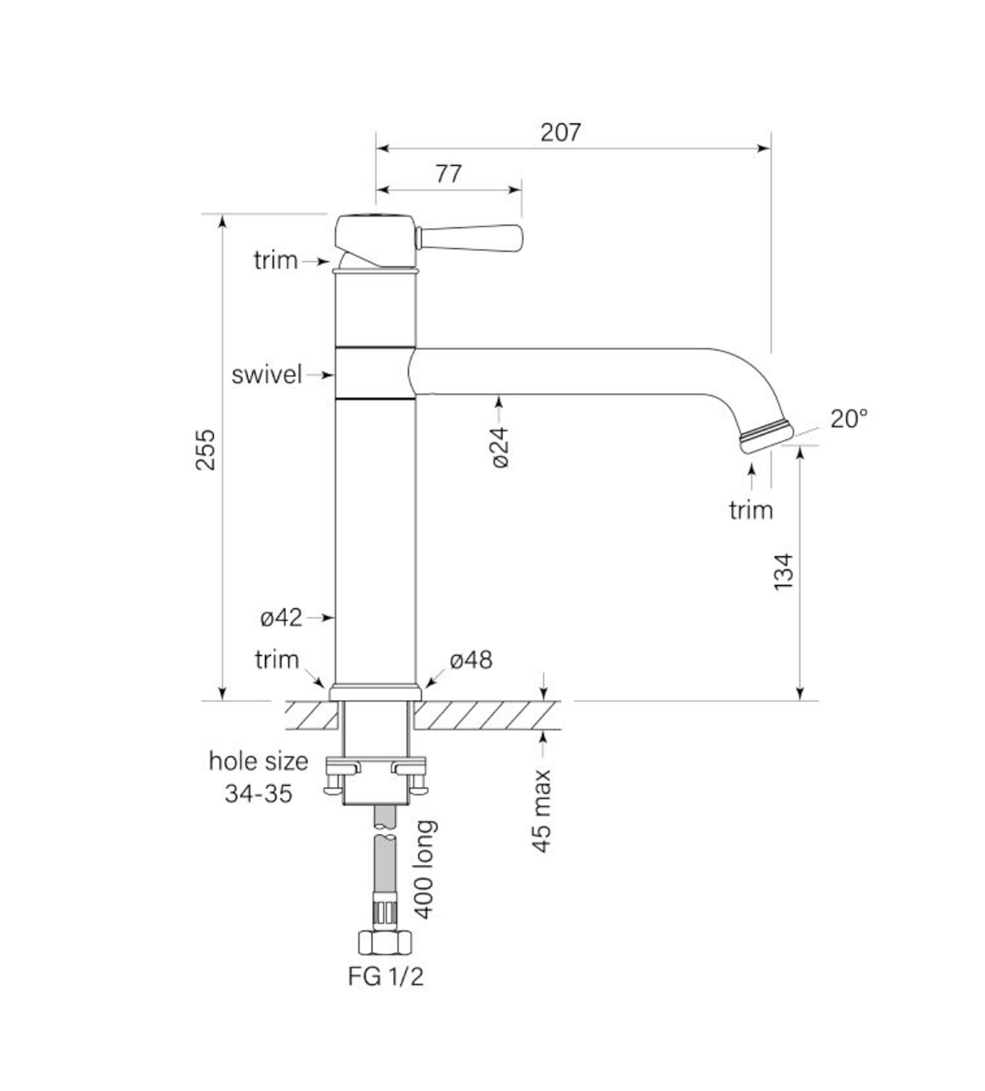 Faucet Strommen Cascade Sink Mixer