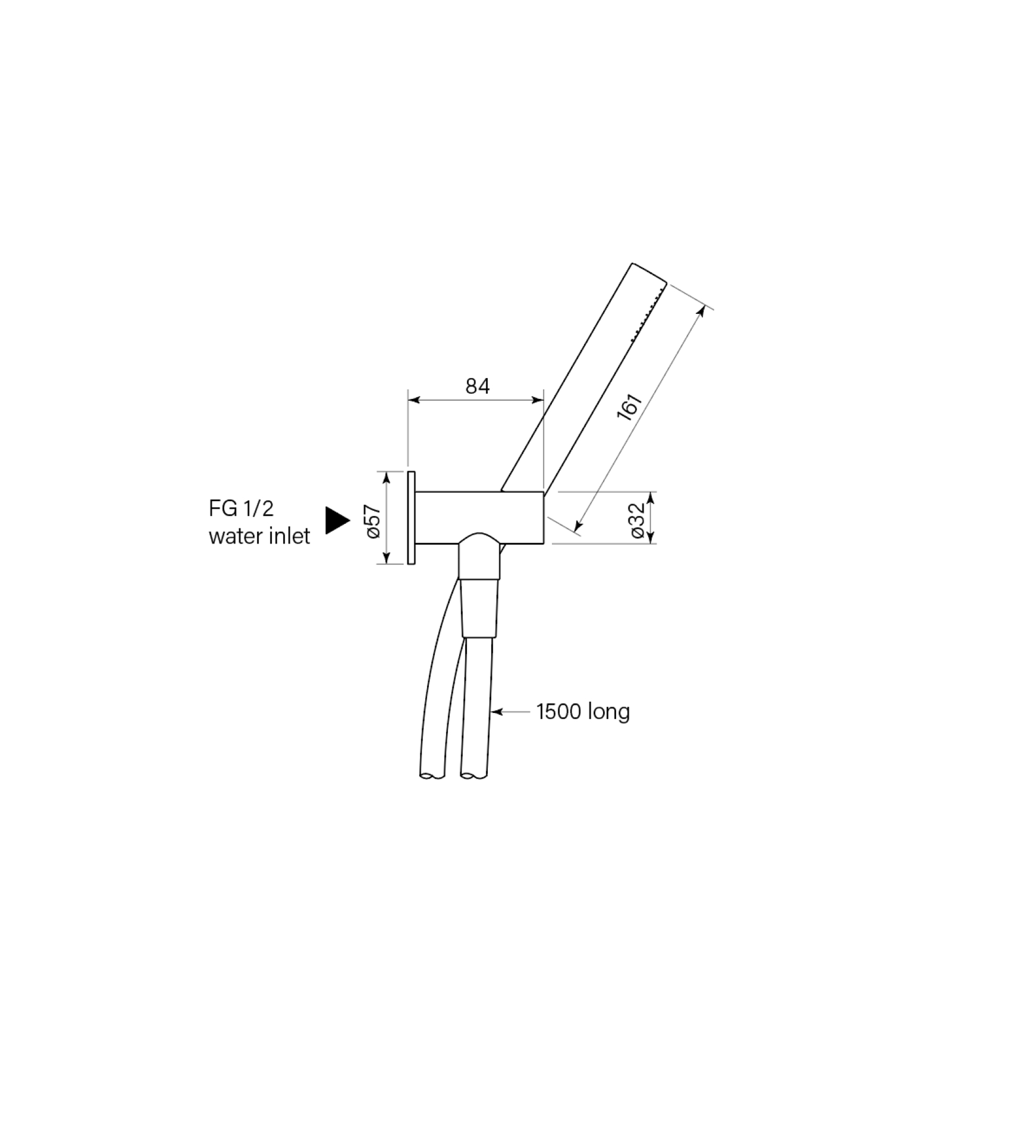 Faucet Strommen Pegasi M Hand Shower On Adjustable Hook, Micro