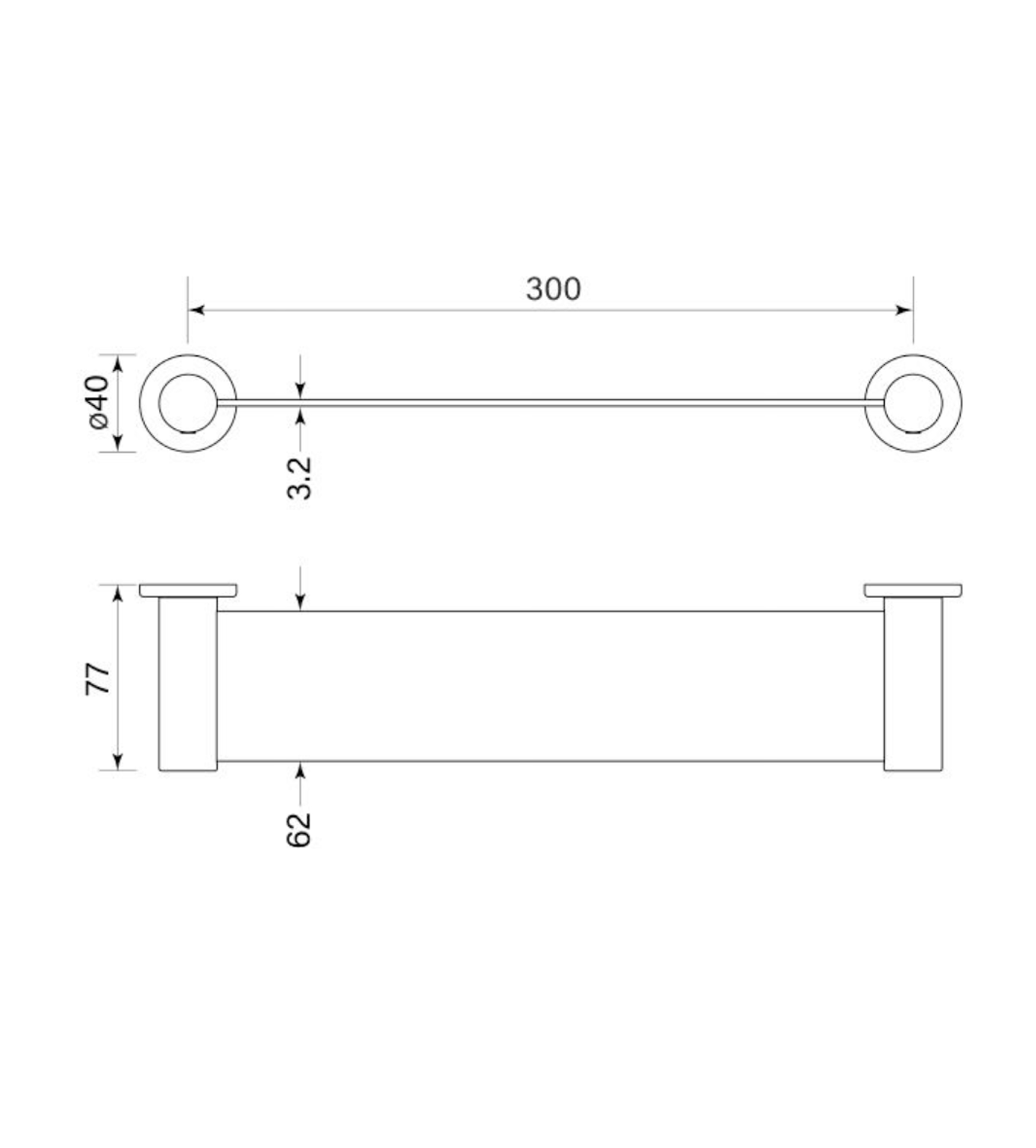 Faucet Strommen Pegasi M Shower Shelf, Metal 300 Narrow