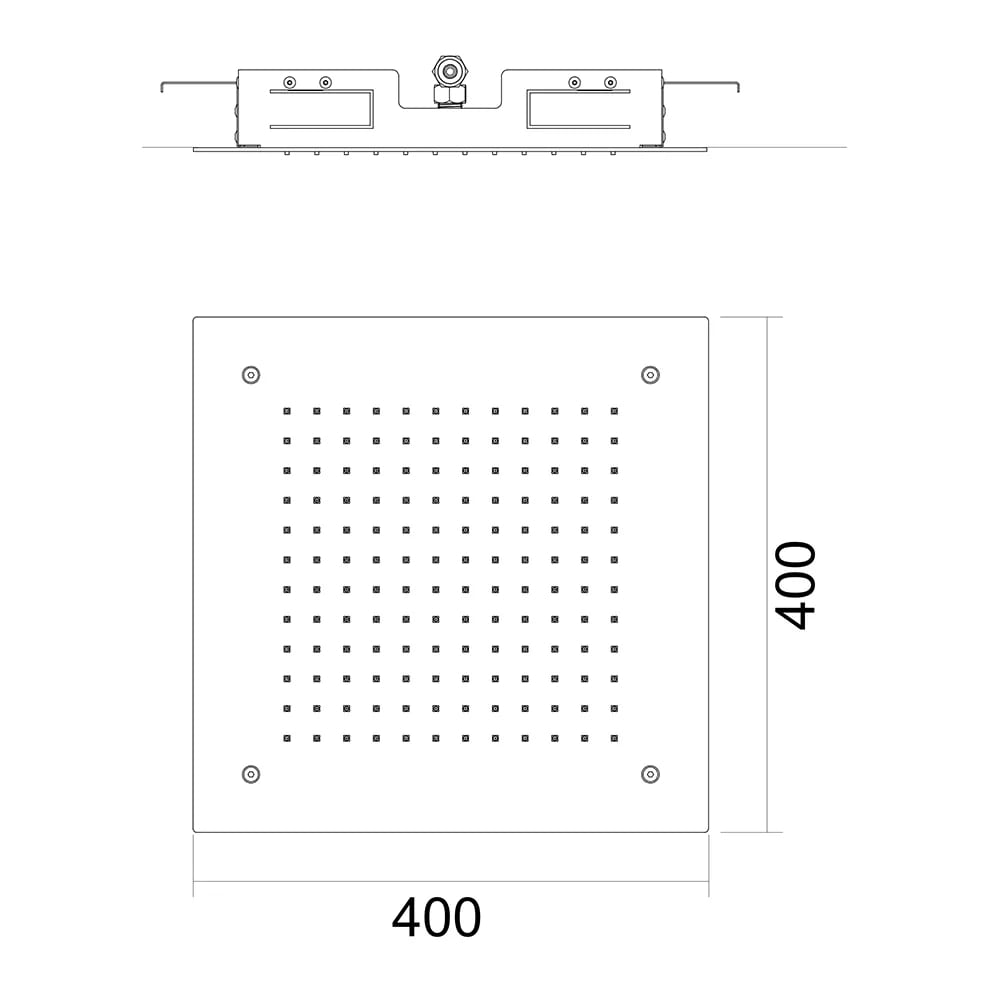 Faucet Strommen Atico 400 Square Flush Ceiling Shower