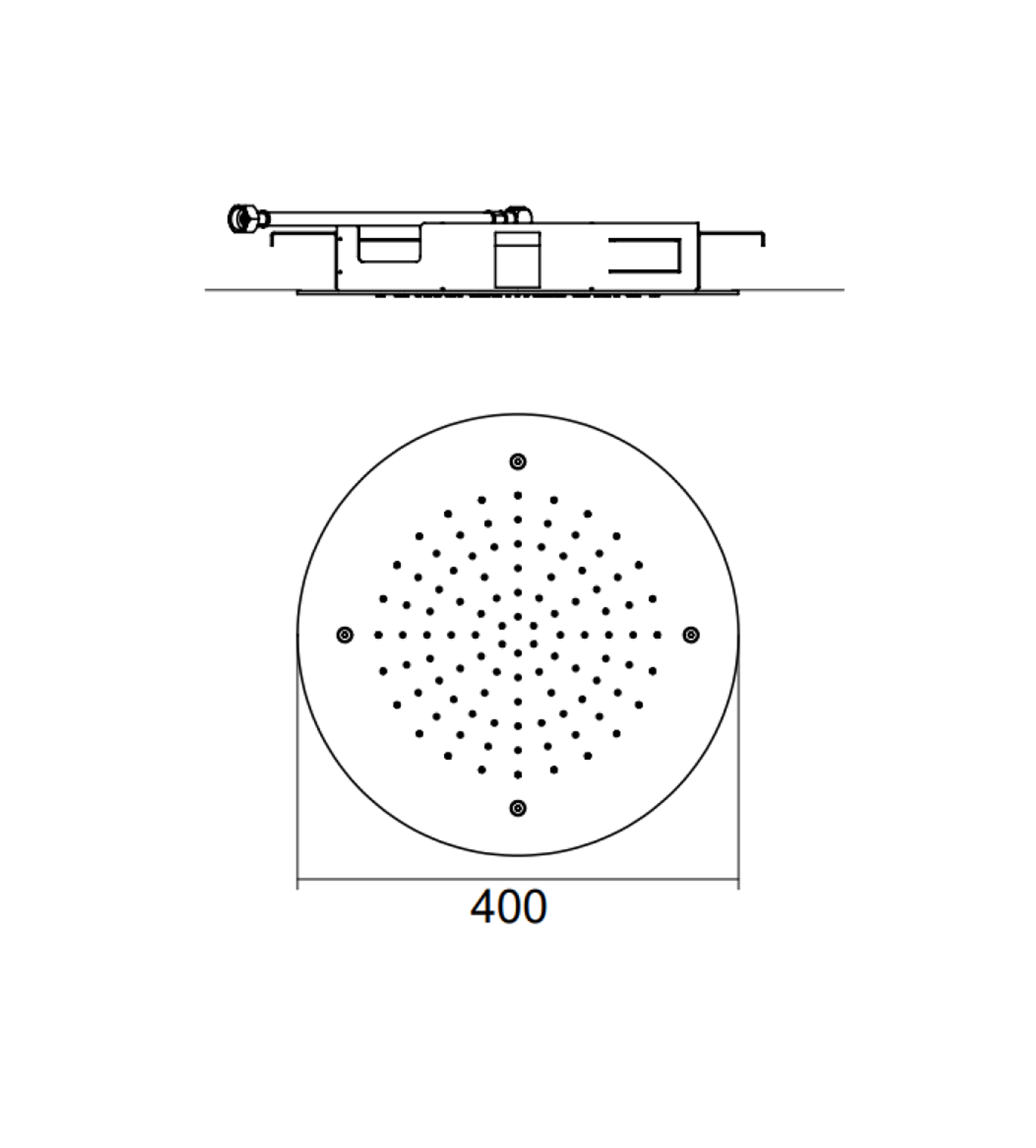 Faucet Strommen Atico 400 Round Flush Ceiling Shower