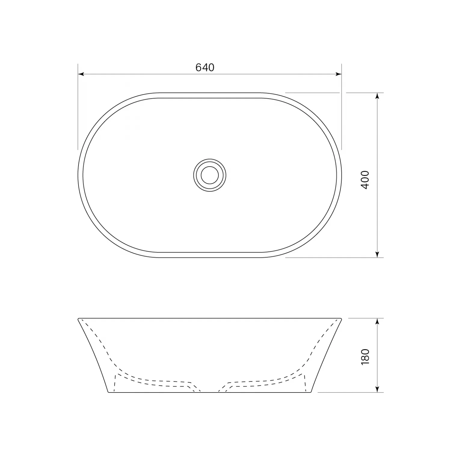 Faucet Strommen Silkstone Fjord Basin, Satin White