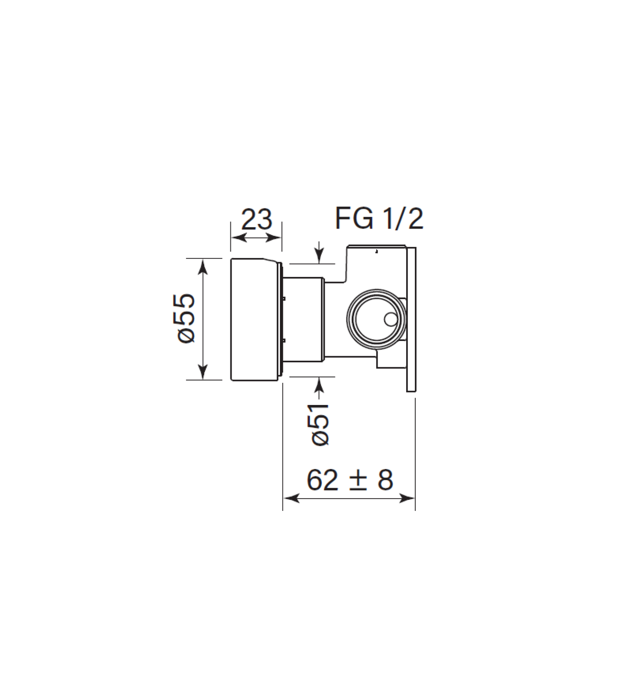 Faucet Strommen Zero Progresiv Smooth Wall Mixer