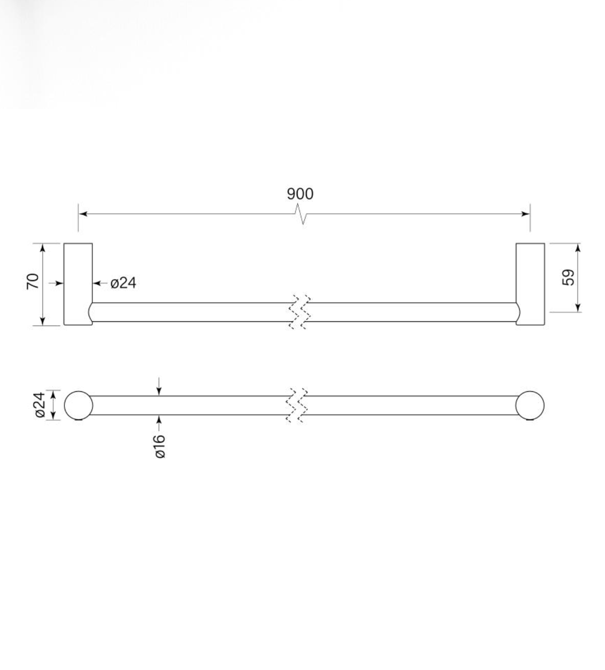 Faucet Strommen Pegasi M Nf Towel Rail Single 900