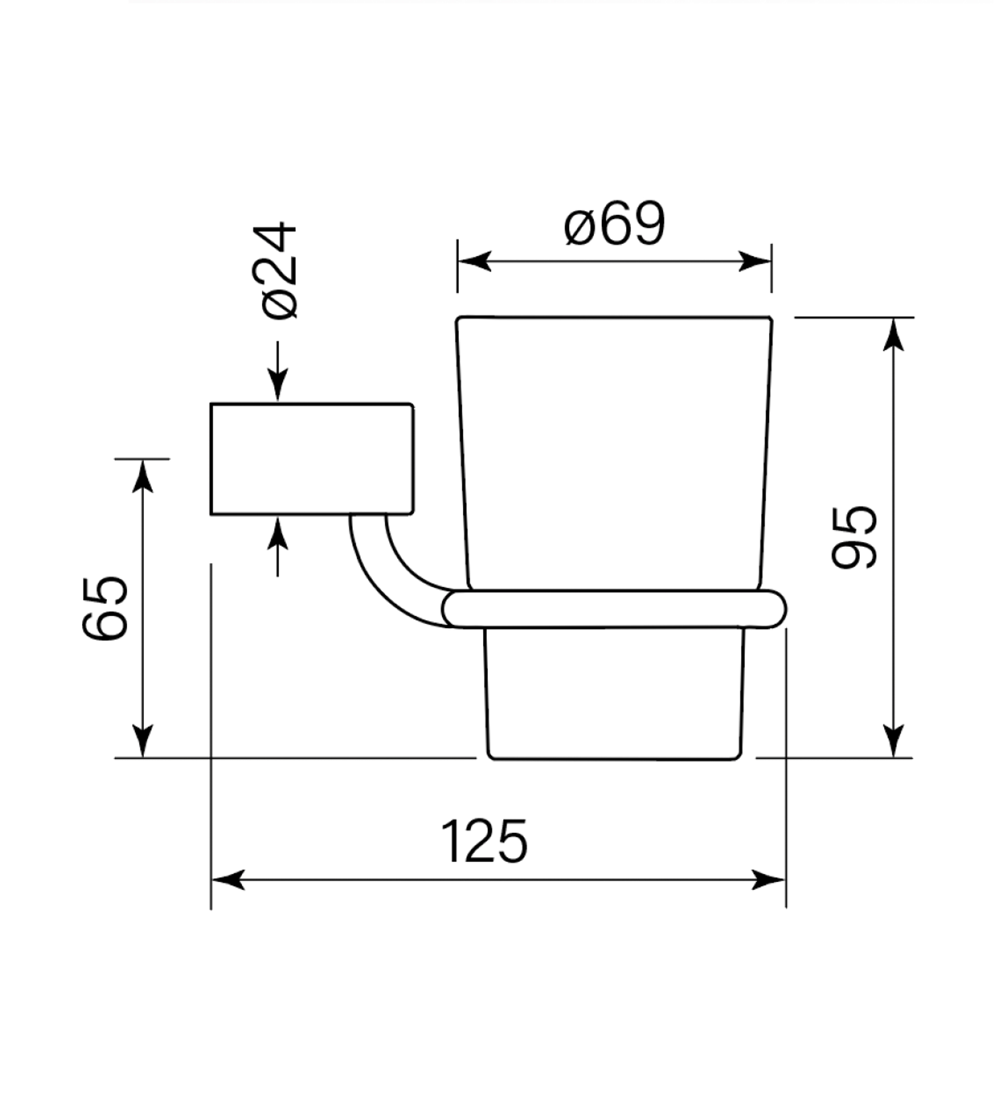 Faucet Strommen Pegasi M Nf Tumbler & Holder