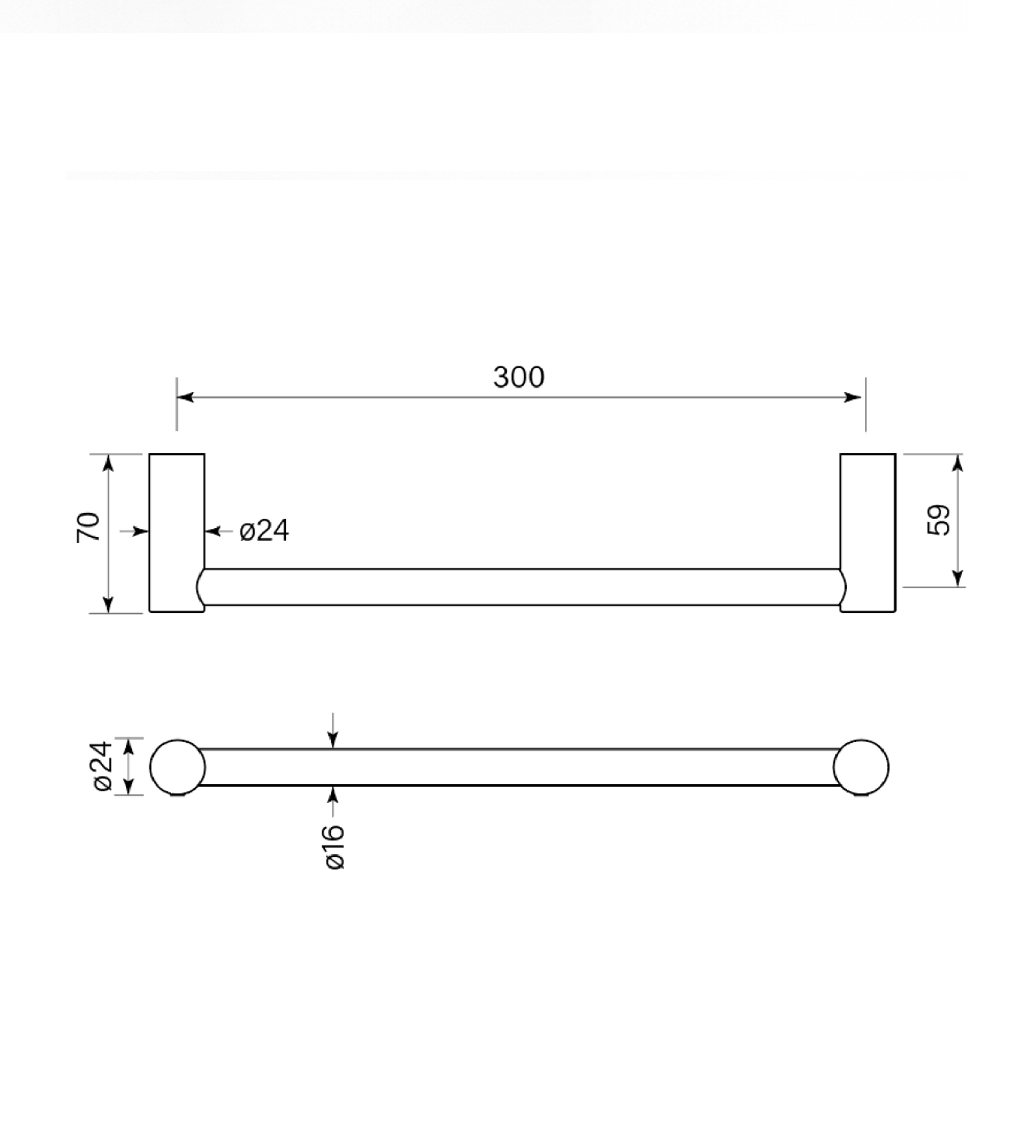 Faucet Strommen Pegasi M Nf Hand Towel Rail 300 Single