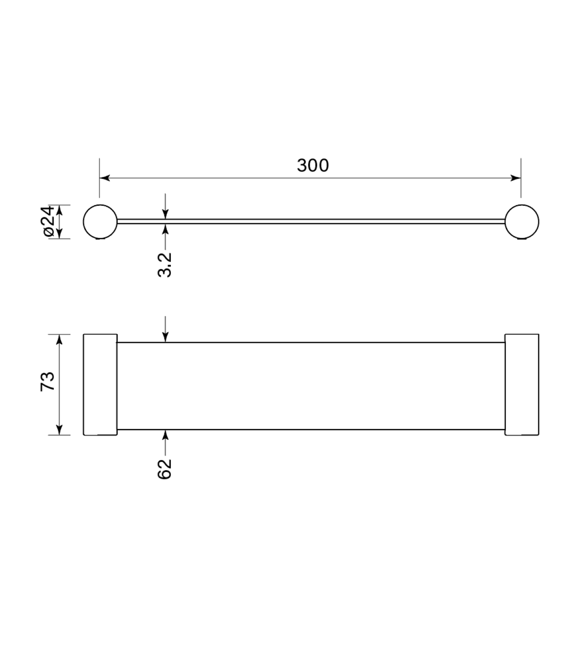 Faucet Strommen Pegasi M Nf Shower Shelf, Metal 300 Narrow