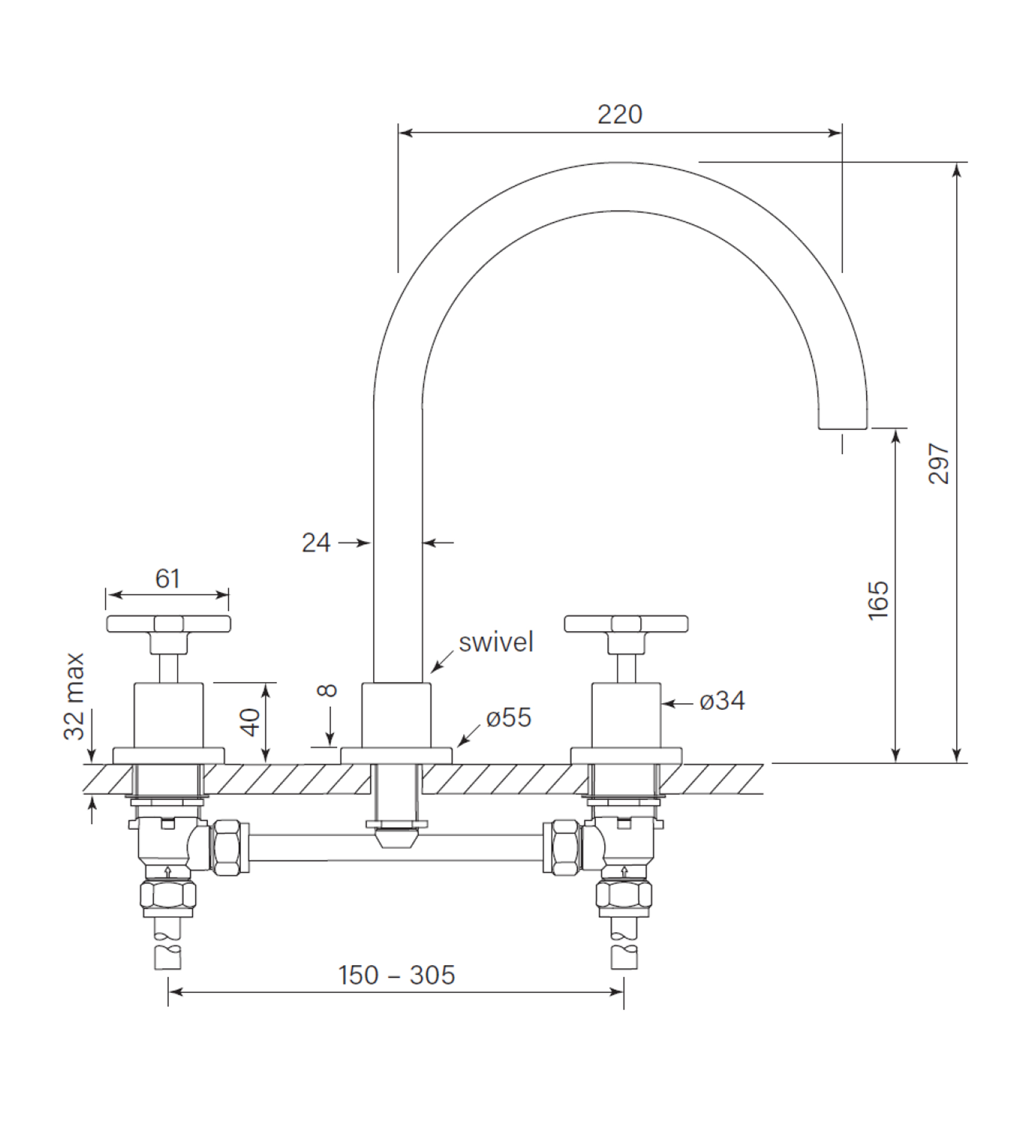 Faucet Strommen Chisel D Sink Set Hob