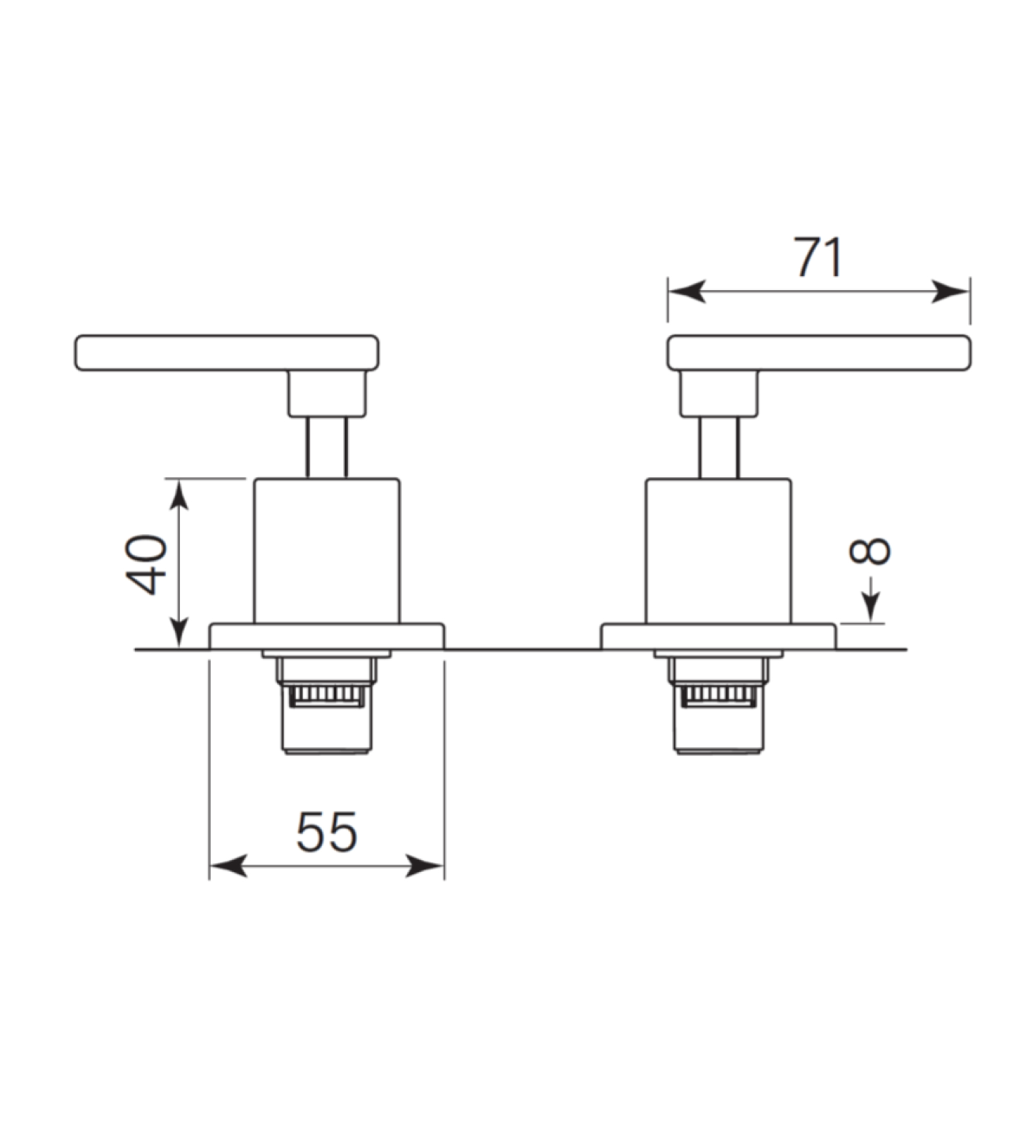 Faucet Strommen Chisel D Lever Hob Tap Pr
