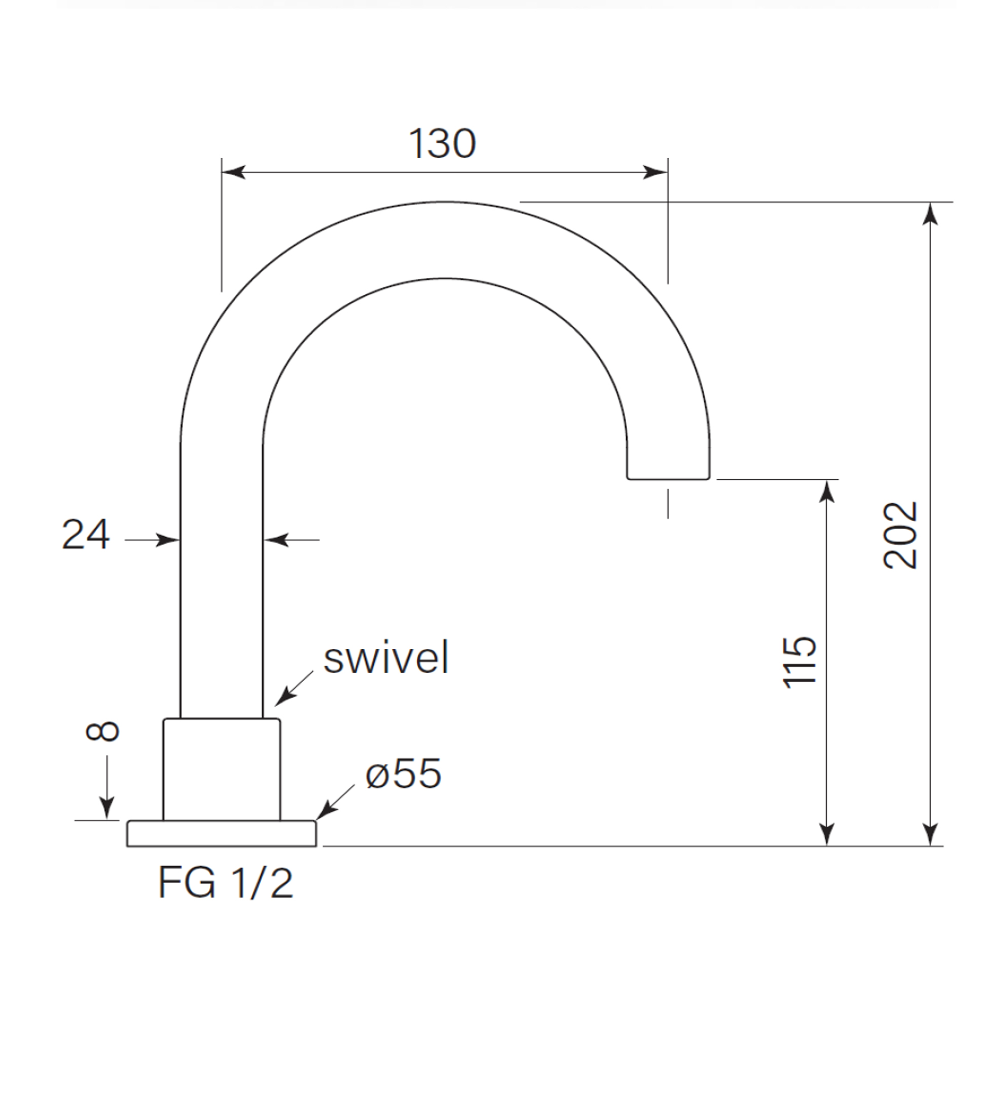 Faucet Strommen Chisel D Basin Spout