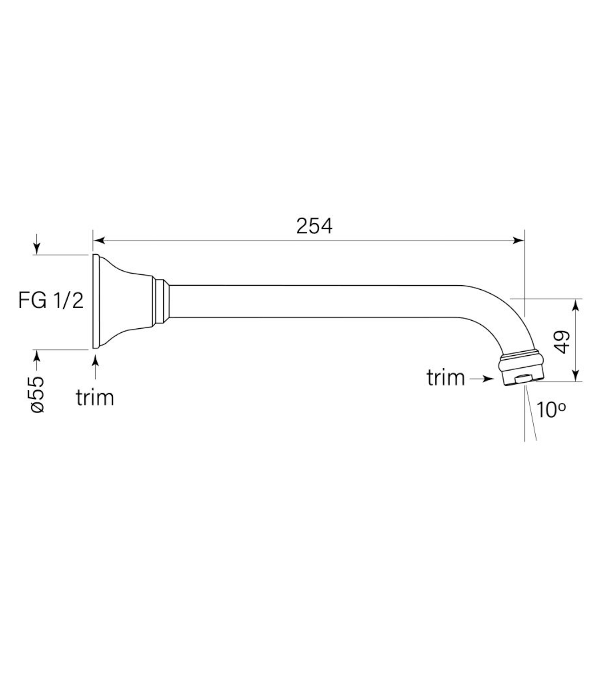 Faucet Strommen Cascade Bath Outlet 250