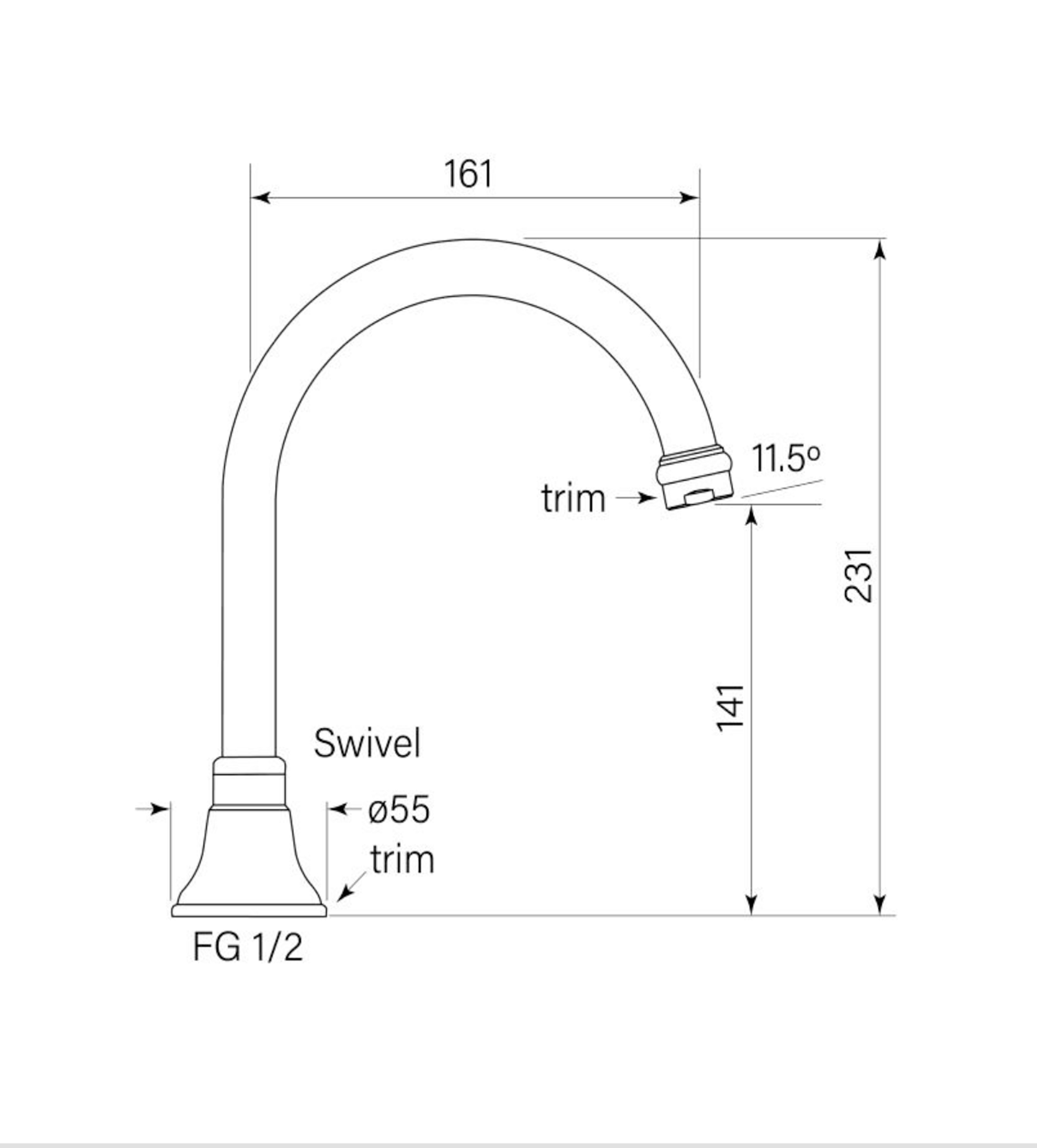 Faucet Strommen Cascade Sink Outlet, Hob