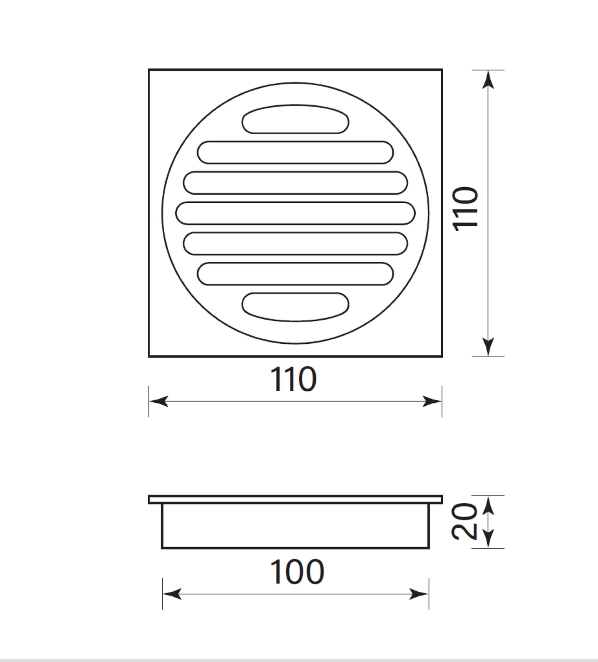 Faucet Strommen Floor Grate 100 Square
