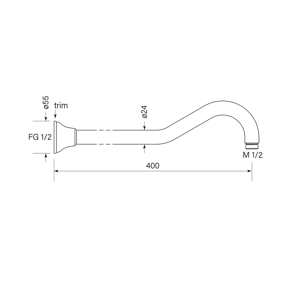 Faucet Strommen Cascade Arm Assy Swan Neck