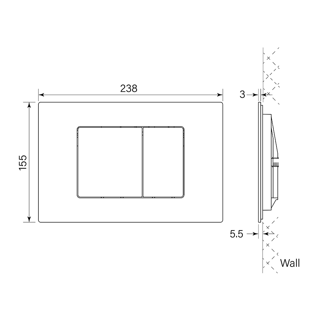 Faucet Strommen G Series Toilet Flush Plate